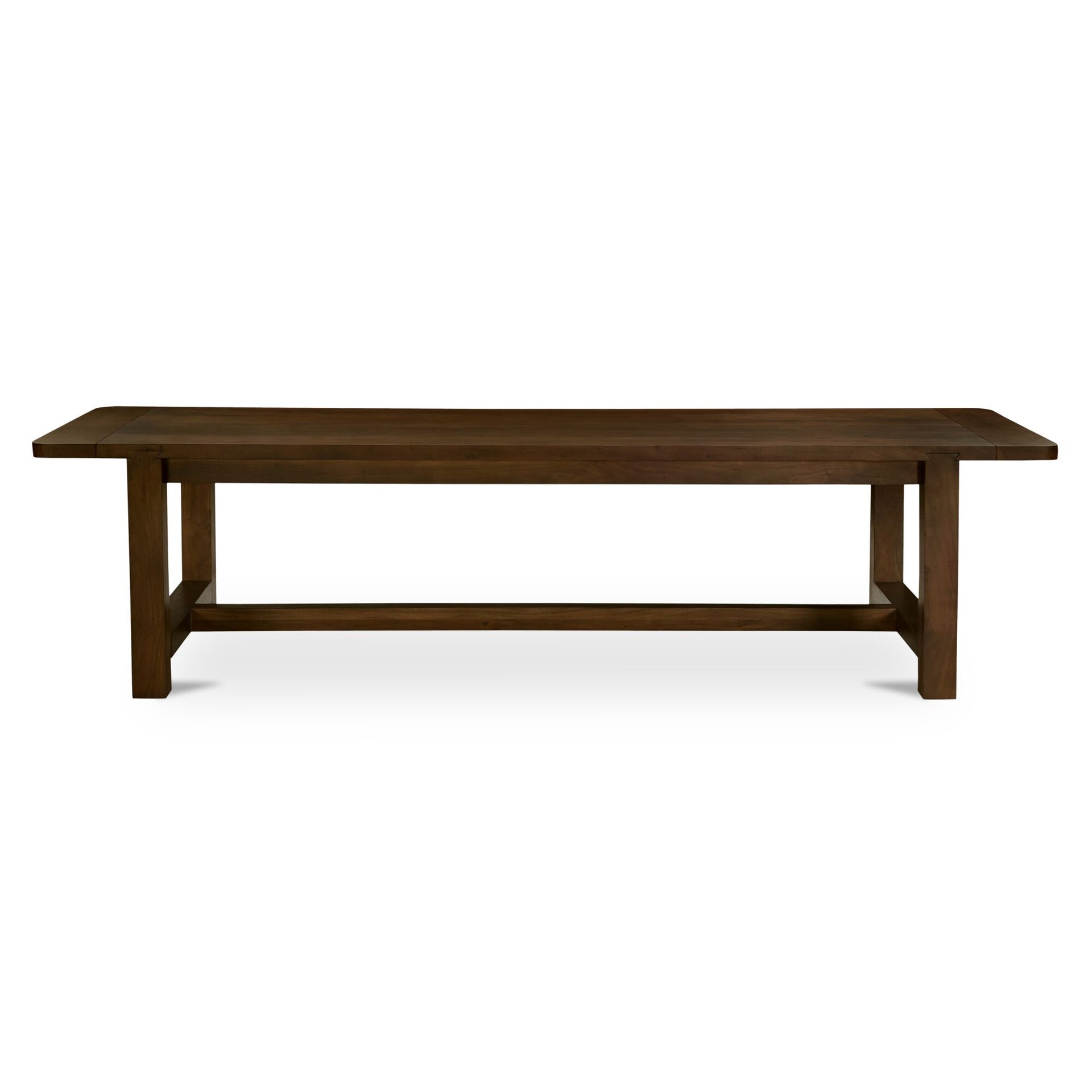 Hugo Dining Table, Rectangular, Acacia Wood, Dovetail Joinery, Breadboard Ends, Seats 8, Warm Brown
