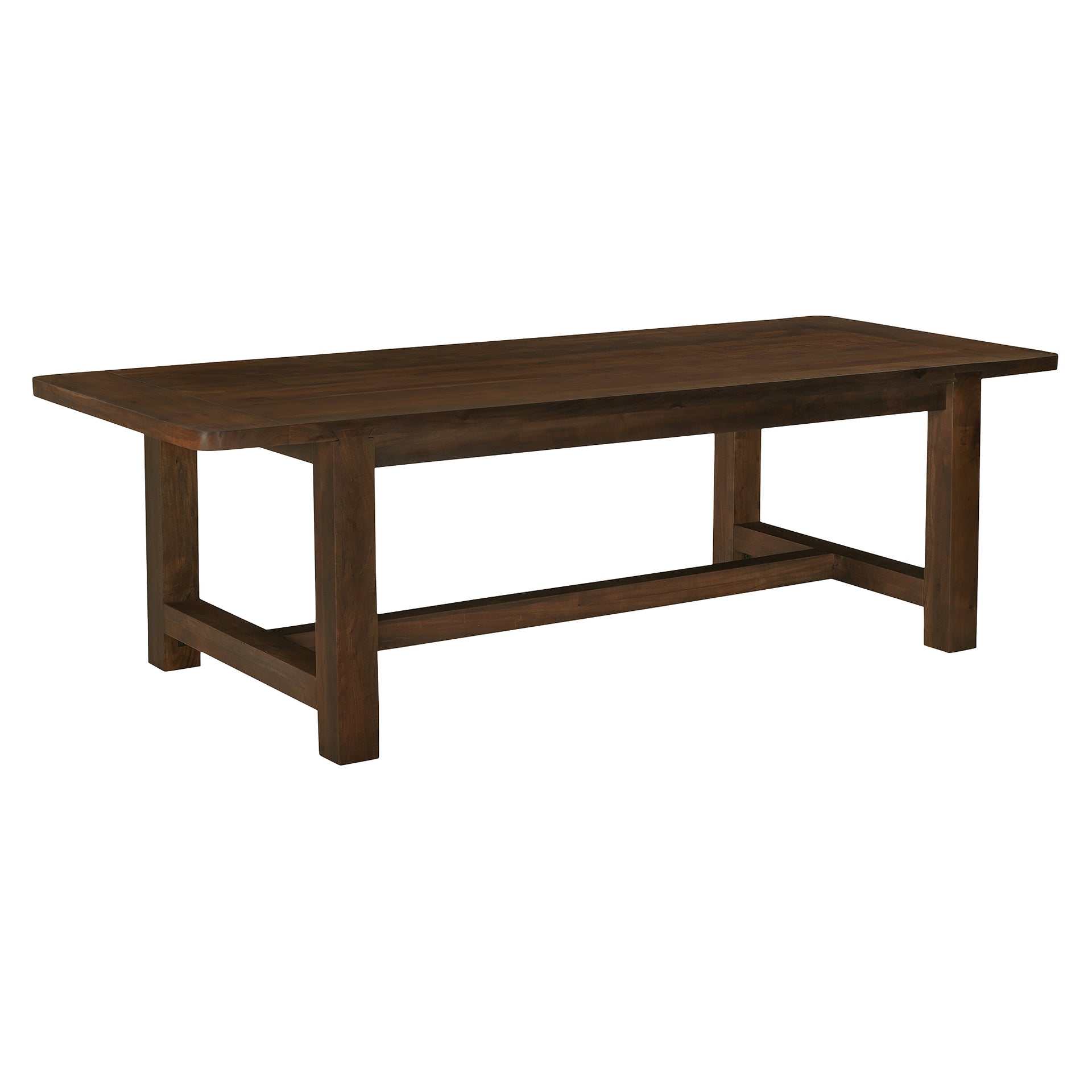 Hugo Dining Table, Solid Acacia Wood with Dovetail Joinery, Butcher Block Construction, 8-Seater, Warm Brown