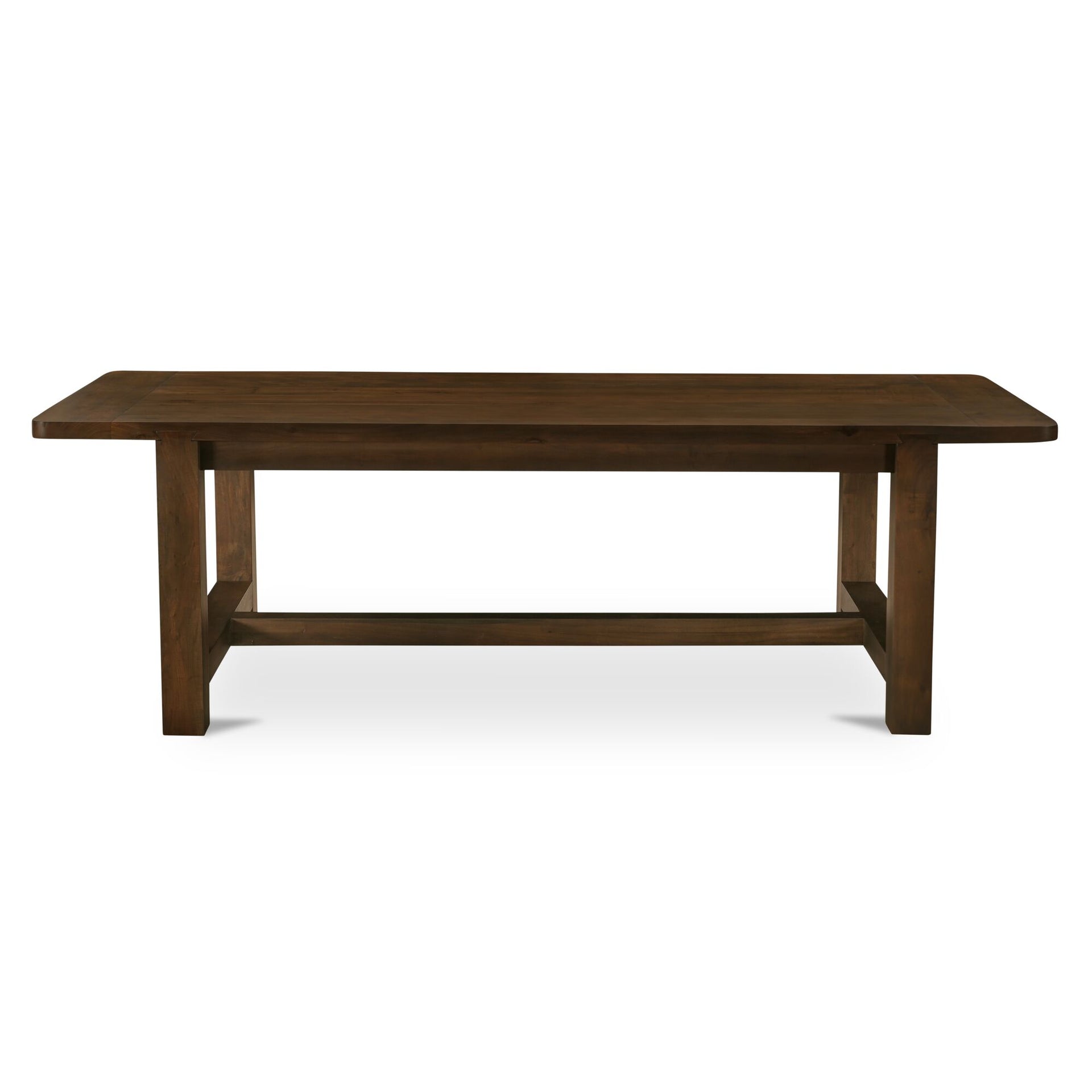 Hugo Dining Table, Solid Acacia Wood with Dovetail Joinery, Butcher Block Construction, 8-Seater, Warm Brown