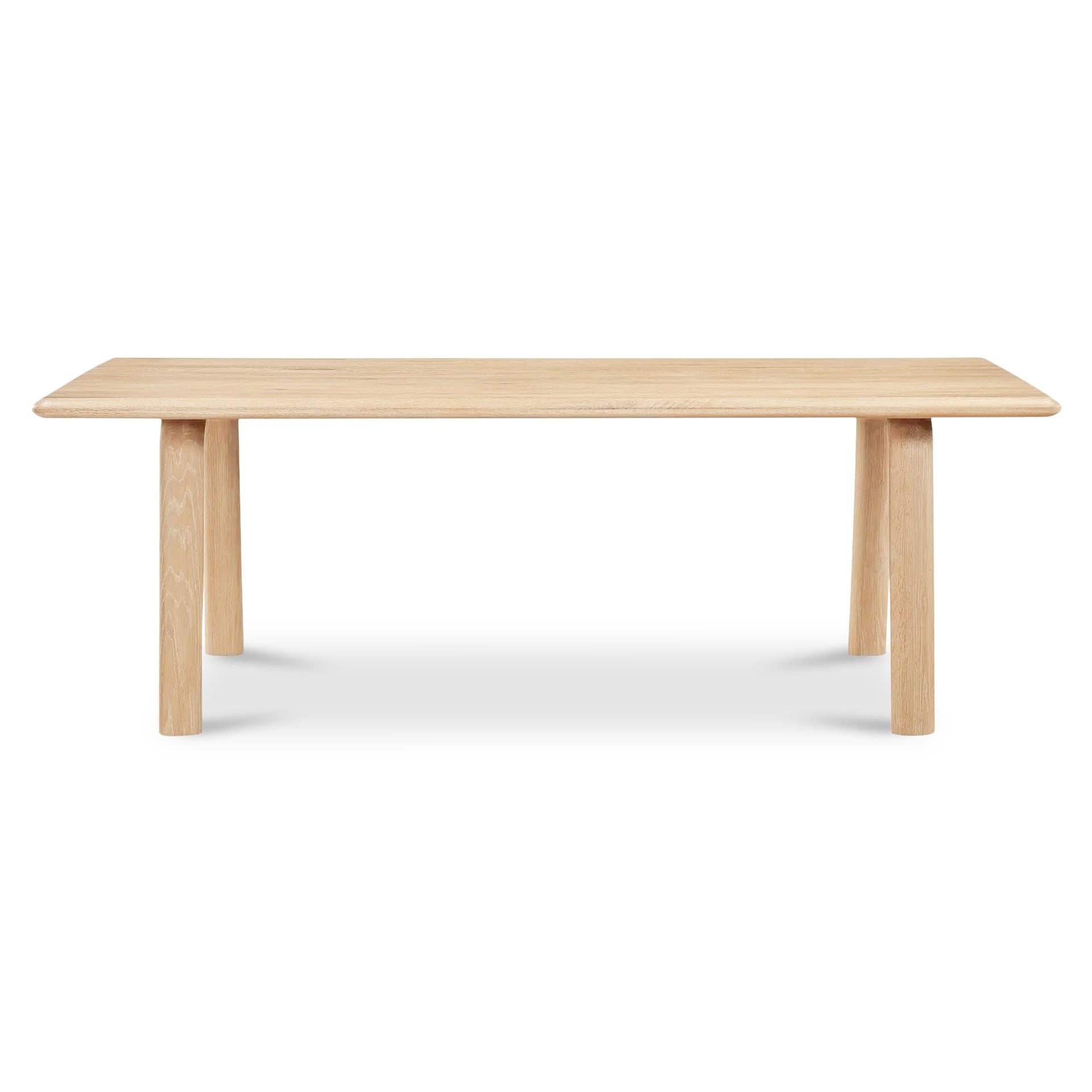 Waverly - Rectangular Top Dining Table Seats 10, Natural White Oak