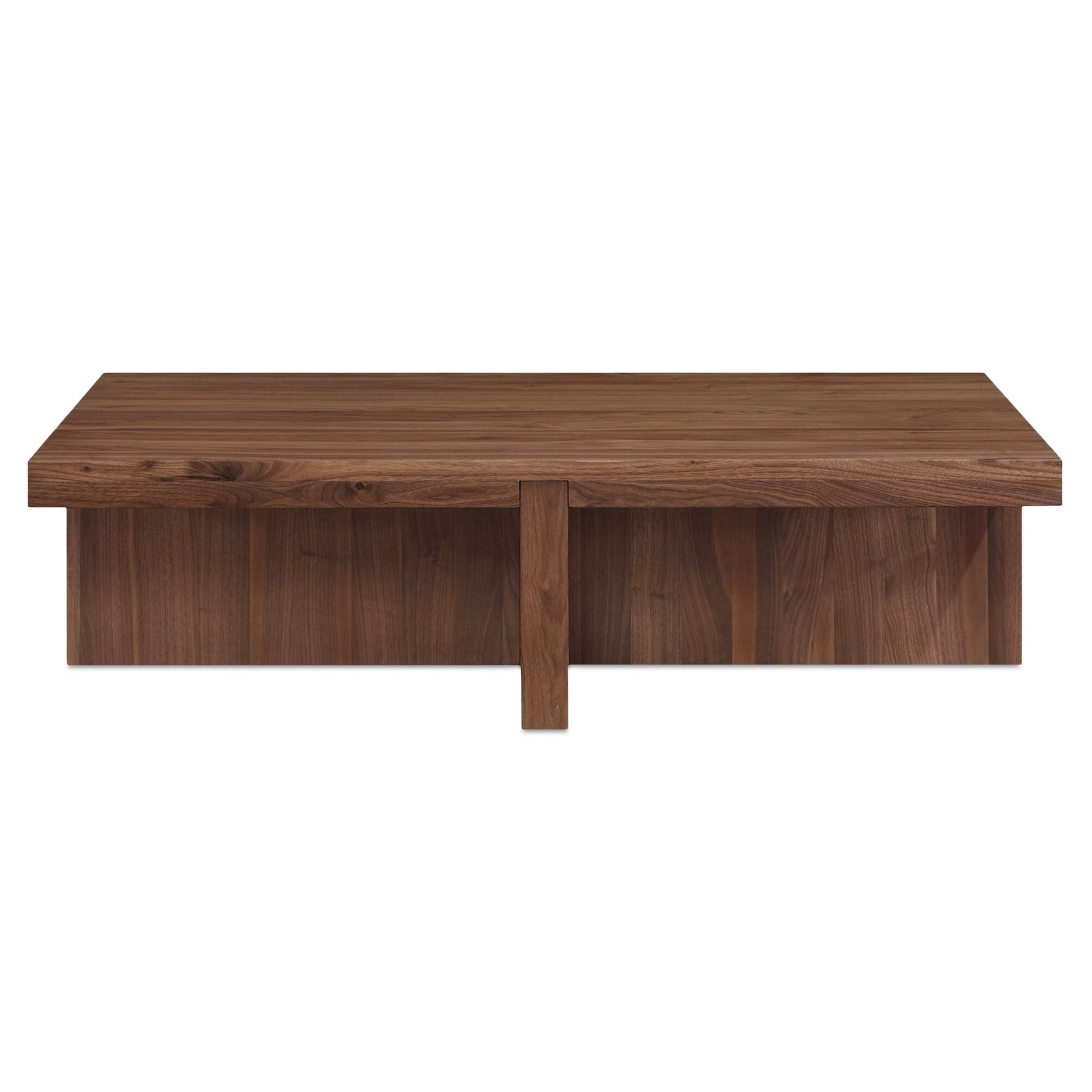Kaida Coffee Table, Rectangular, Solid Walnut, Exposed Joinery, Scratch and Water Resistant, Walnut