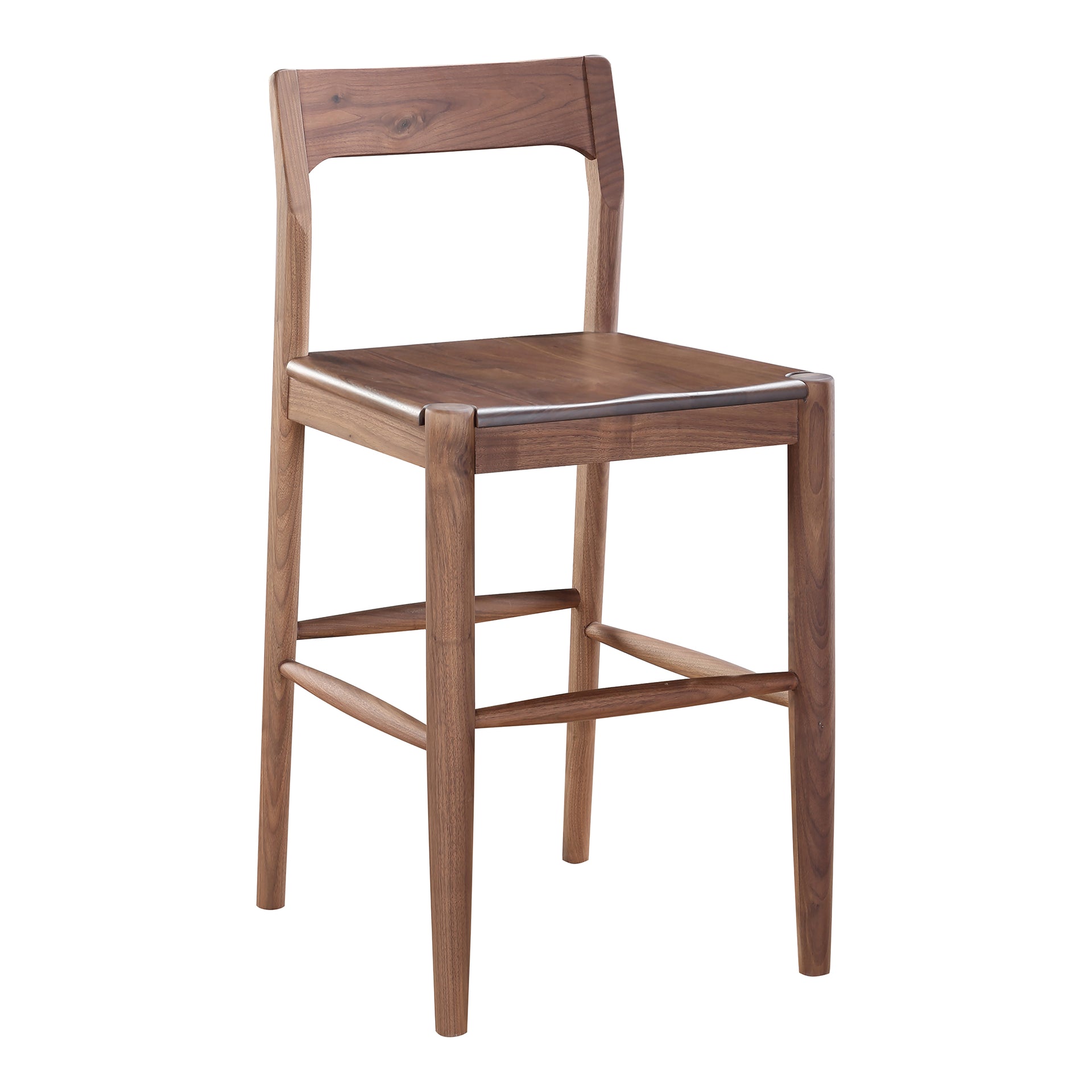 Katerina Counter Stool, Solid Walnut with Walnut Finish