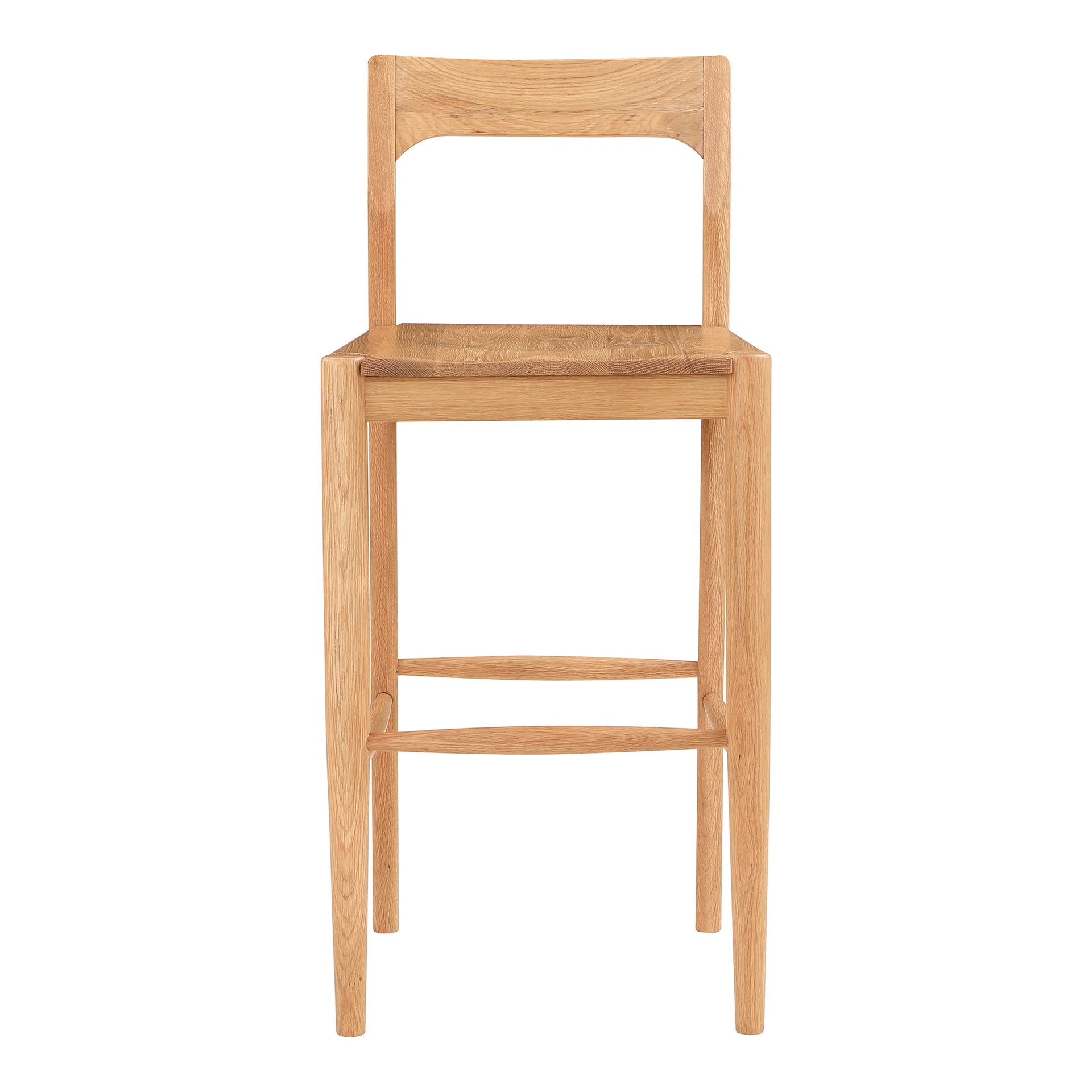 Katerina Bar Stool, Solid Oak with Natural Finish