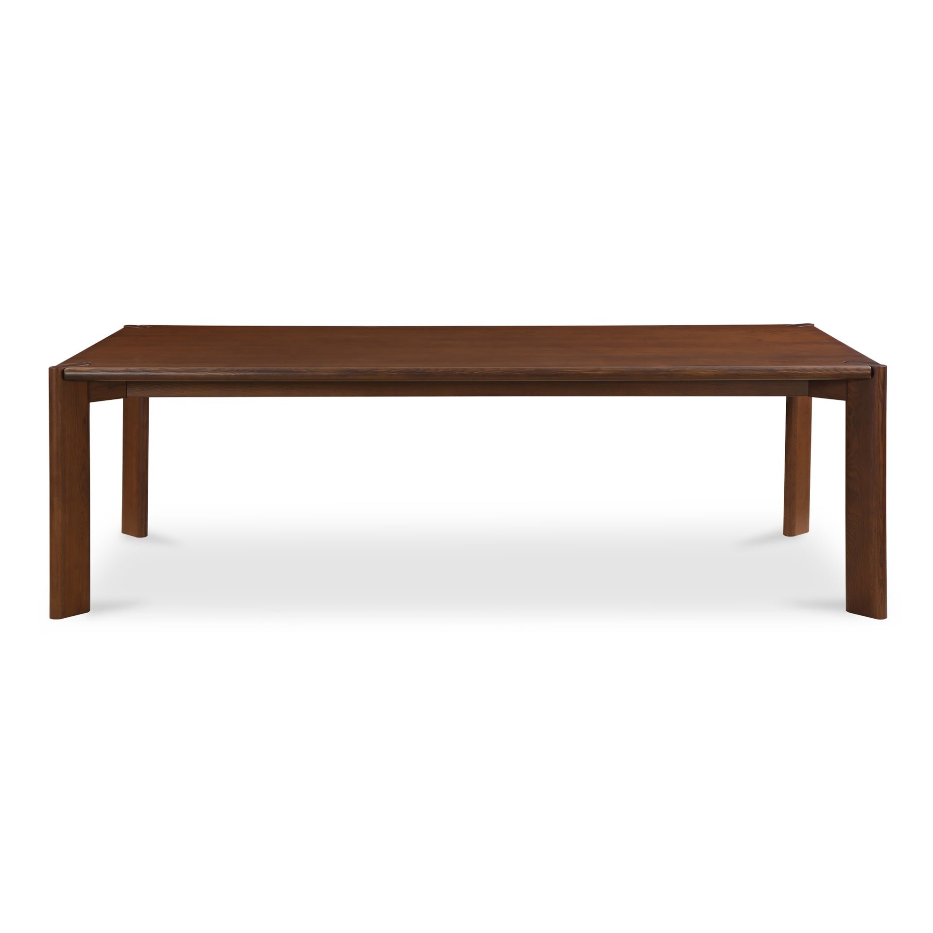 Elowar Dining Table for 8, Rectangular Solid Kiln-Dried White Ash with Rounded Edges, Walnut Stained Ash