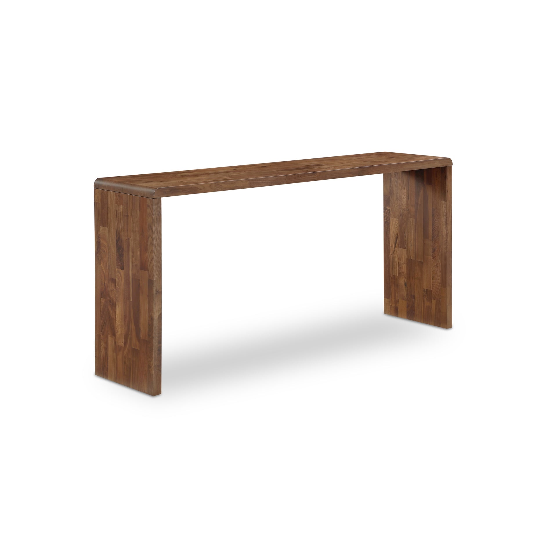 Marenith Counter Table, Rectangular, Solid Walnut, Rounded Edge, Scratch and Water Resistant, Walnut