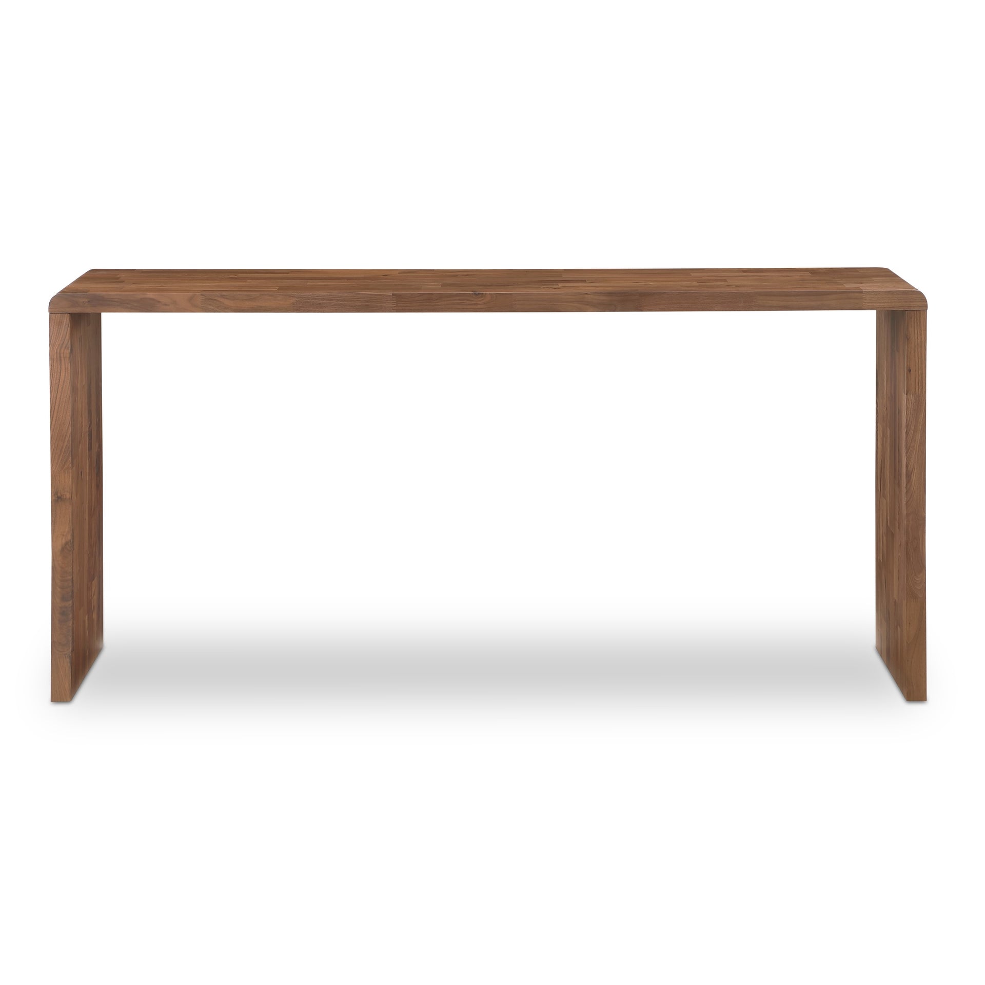 Marenith Counter Table, Rectangular, Solid Walnut, Rounded Edge, Scratch and Water Resistant, Walnut