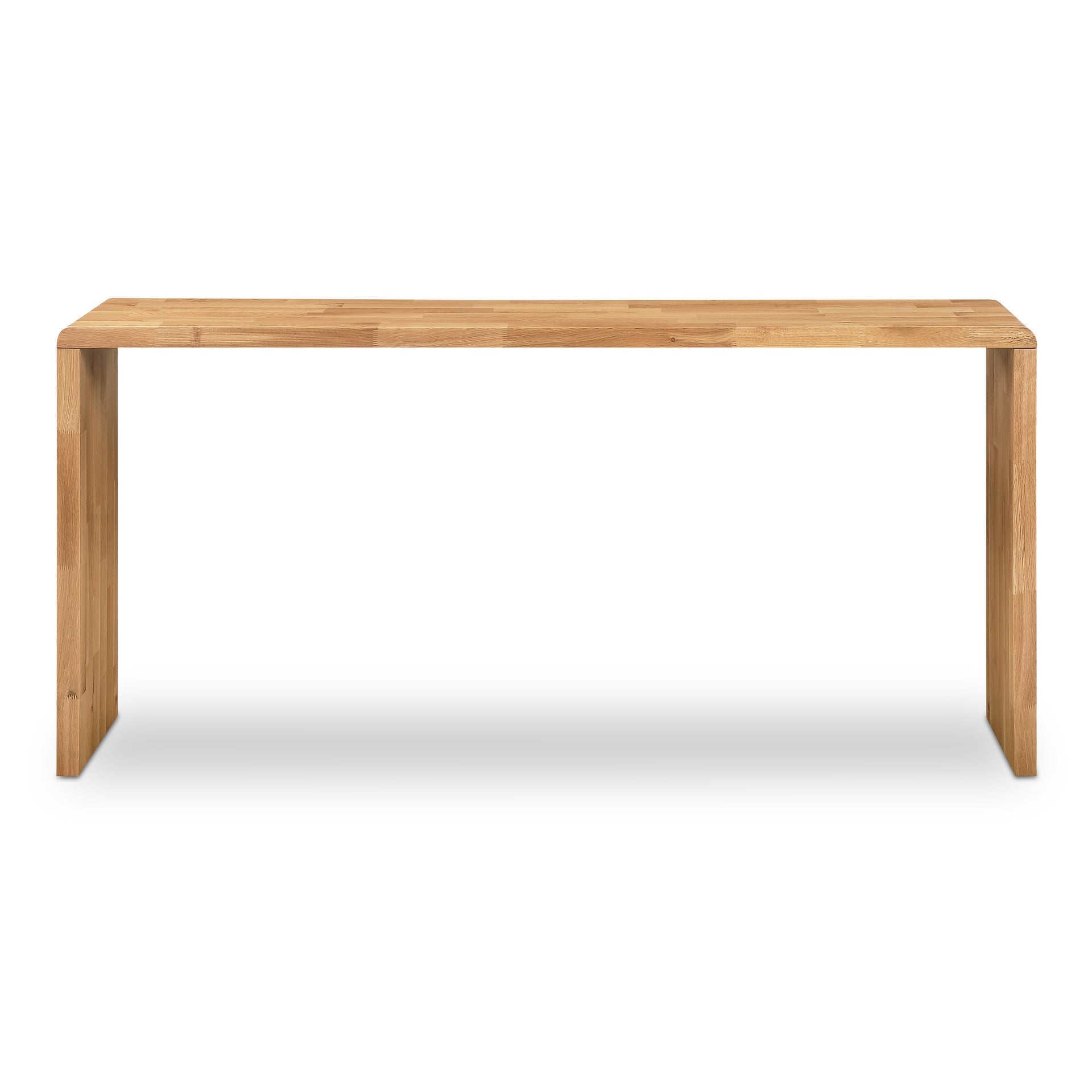 Marenith Counter Table, Rectangular, Solid Oak, Rounded Edge, Scratch and Water Resistant, Natural