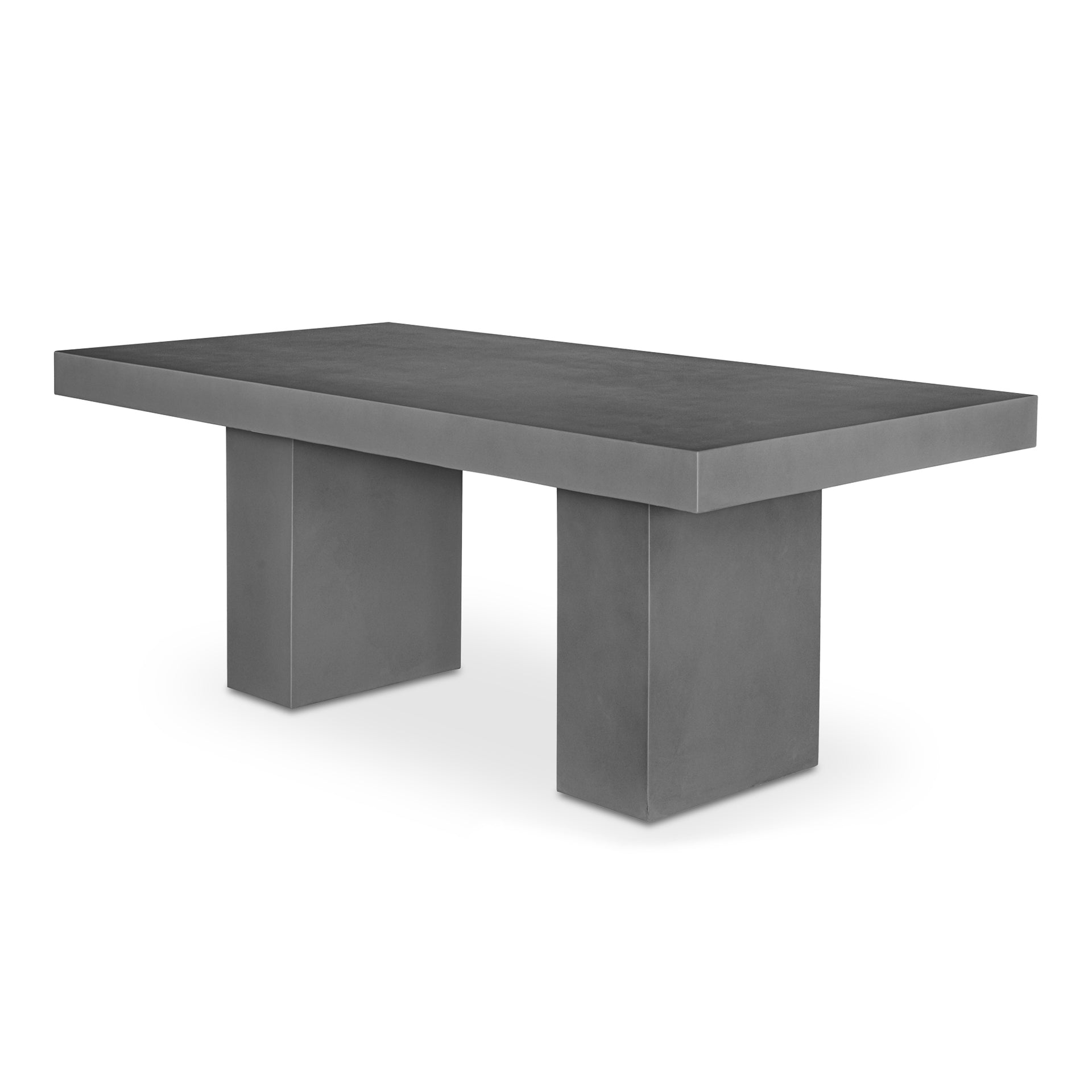 Sionis Dining Table, Concrete Composite, Rectangular Design, Seats 6, Dark Grey Finish