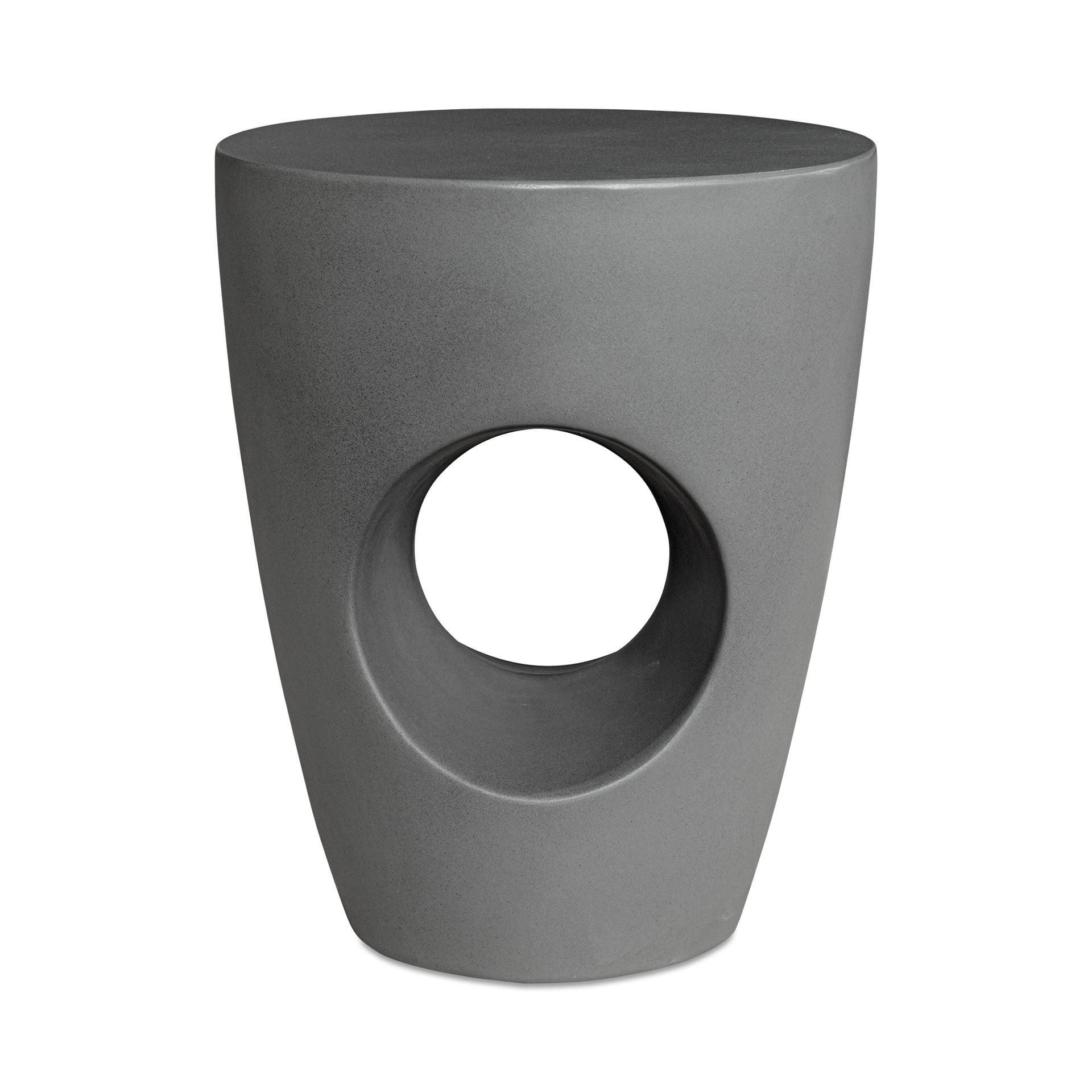 Silas Stool, Fiber Reinforced Natural Concrete, Dark Grey
