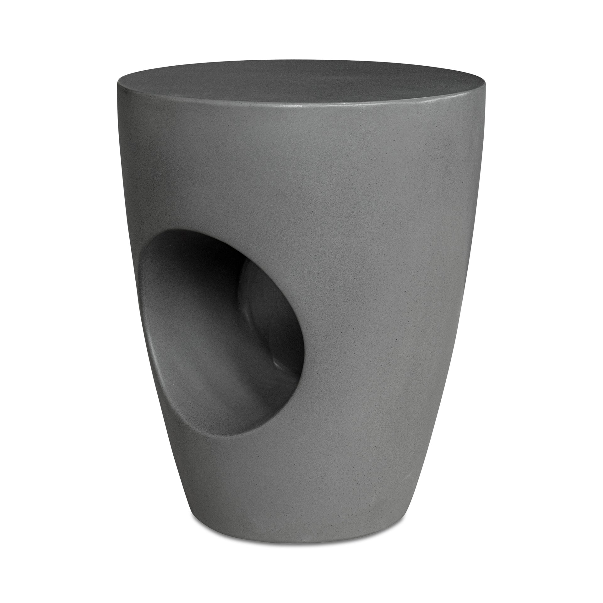 Silas Stool, Fiber Reinforced Natural Concrete, Dark Grey