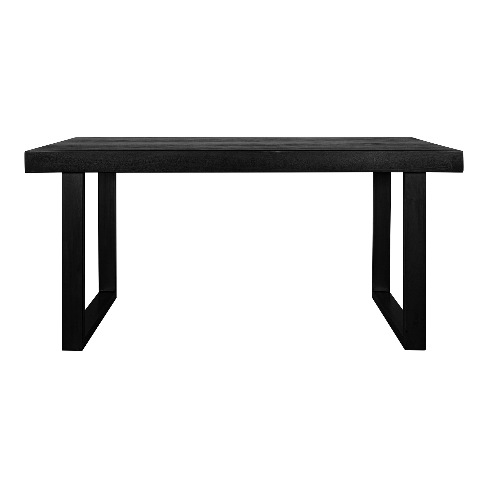 Cassidy, Outdoor Small Dining Table Concrete Top with Steel Legs, Black - Seats 4