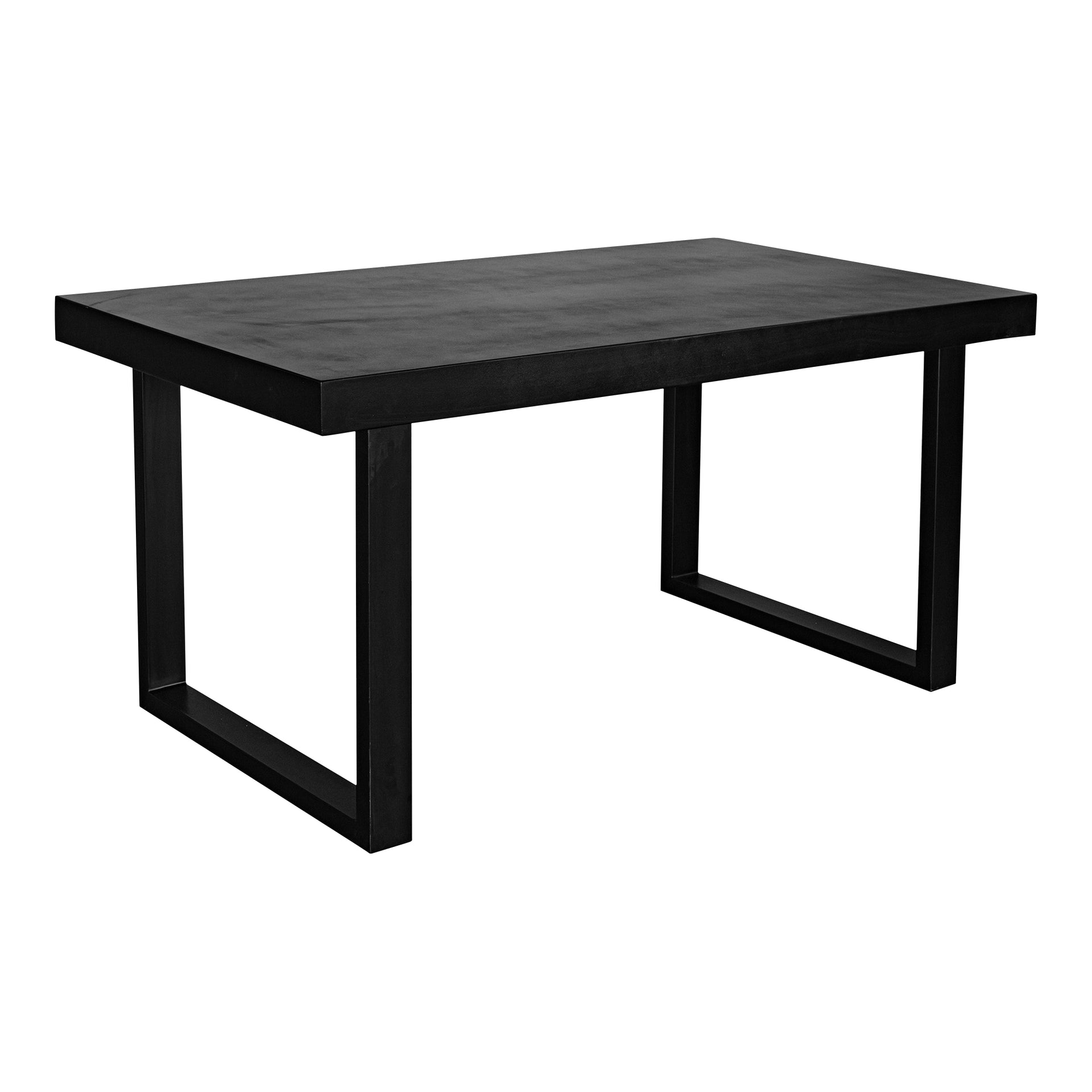 Cassidy, Outdoor Small Dining Table Concrete Top with Steel Legs, Black - Seats 4
