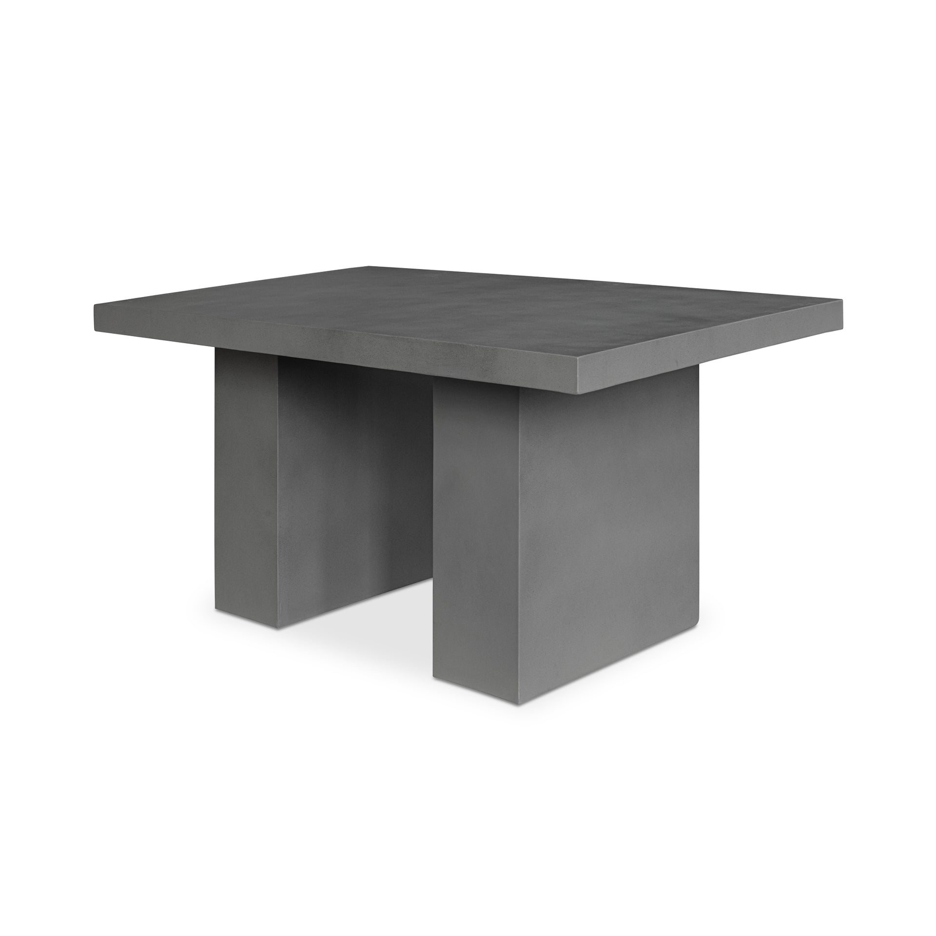 Orion Dining Table, Rectangular Cement with Solid Pillar Legs, Seats 6, Dark Grey