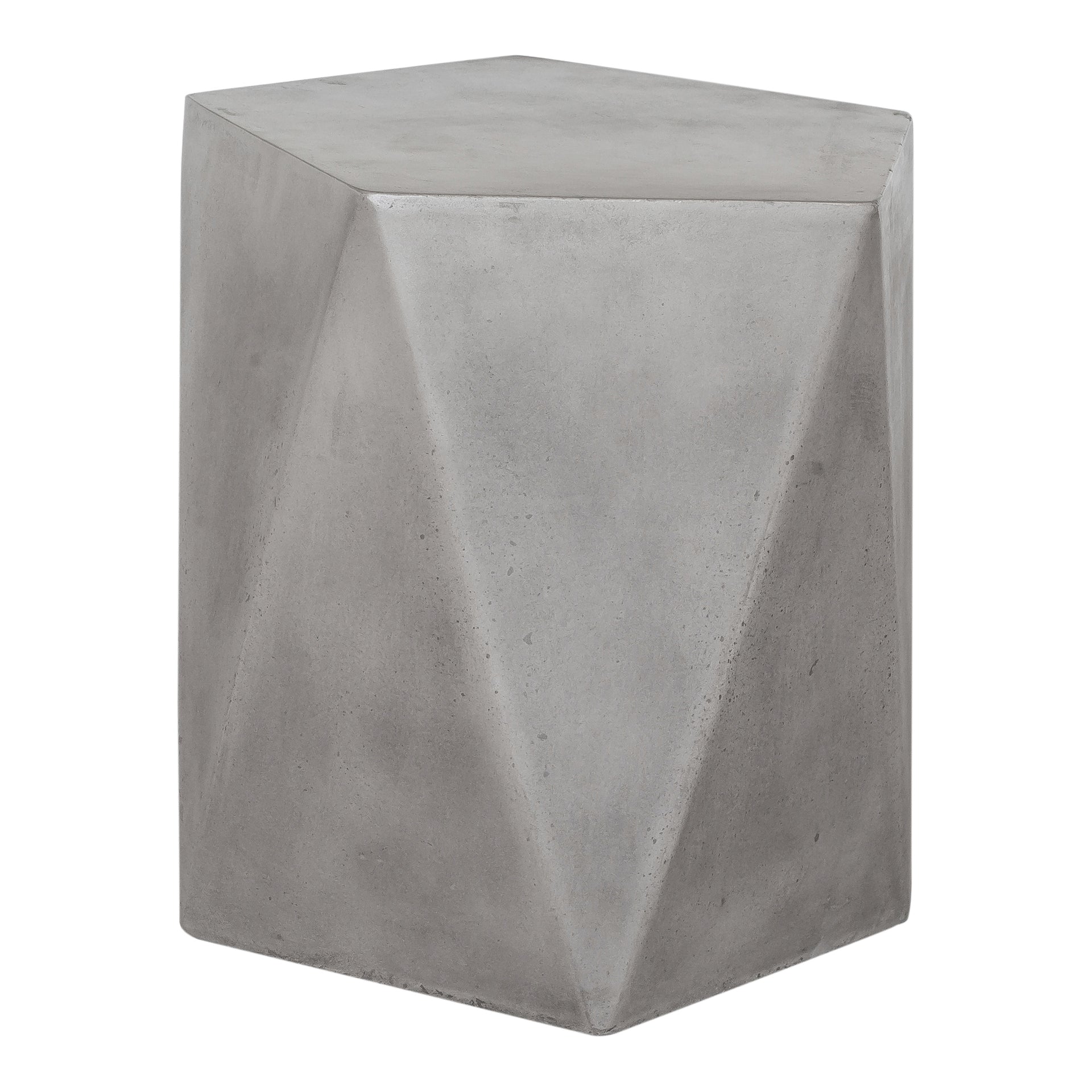 Calindra Hourglass Stool, Fiber Reinforced Concrete, Indoor/Outdoor Use, Dark Grey