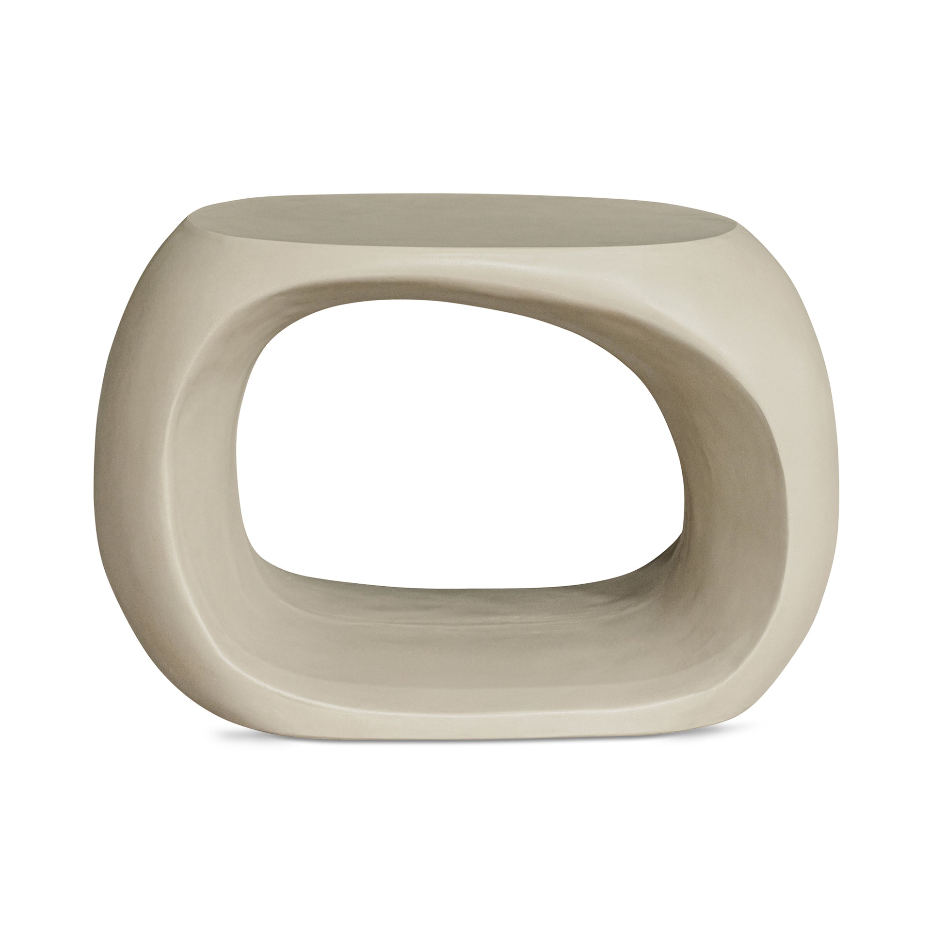 Chroma Accent Stool, Fibre Reinforced Natural Concrete, White