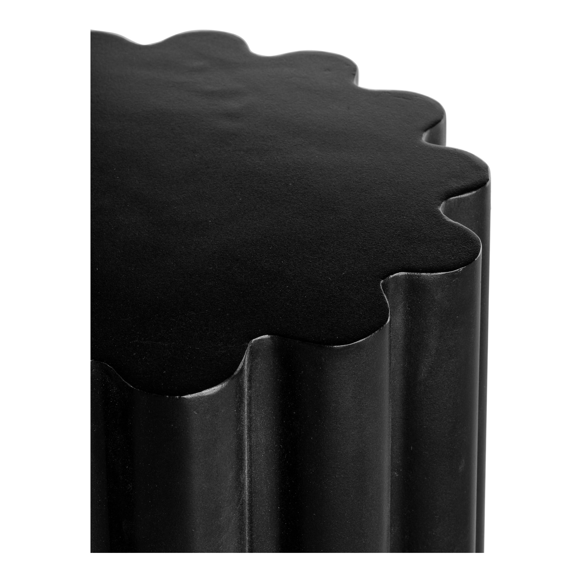 Ivan Accent Table, Round Fibre Reinforced Natural Concrete, Black