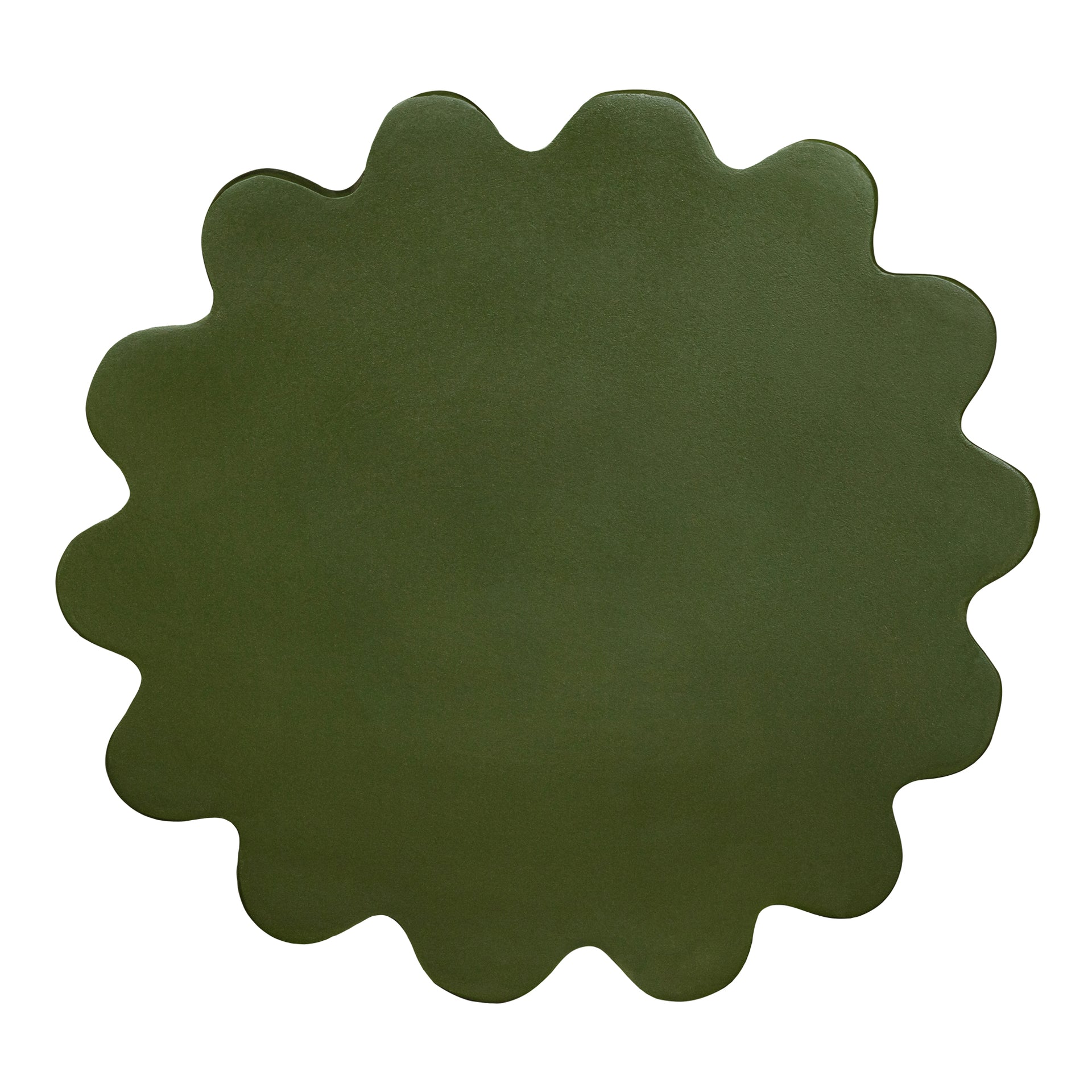 Ivan Accent Table, Round Fibre Reinforced Natural Concrete, Green