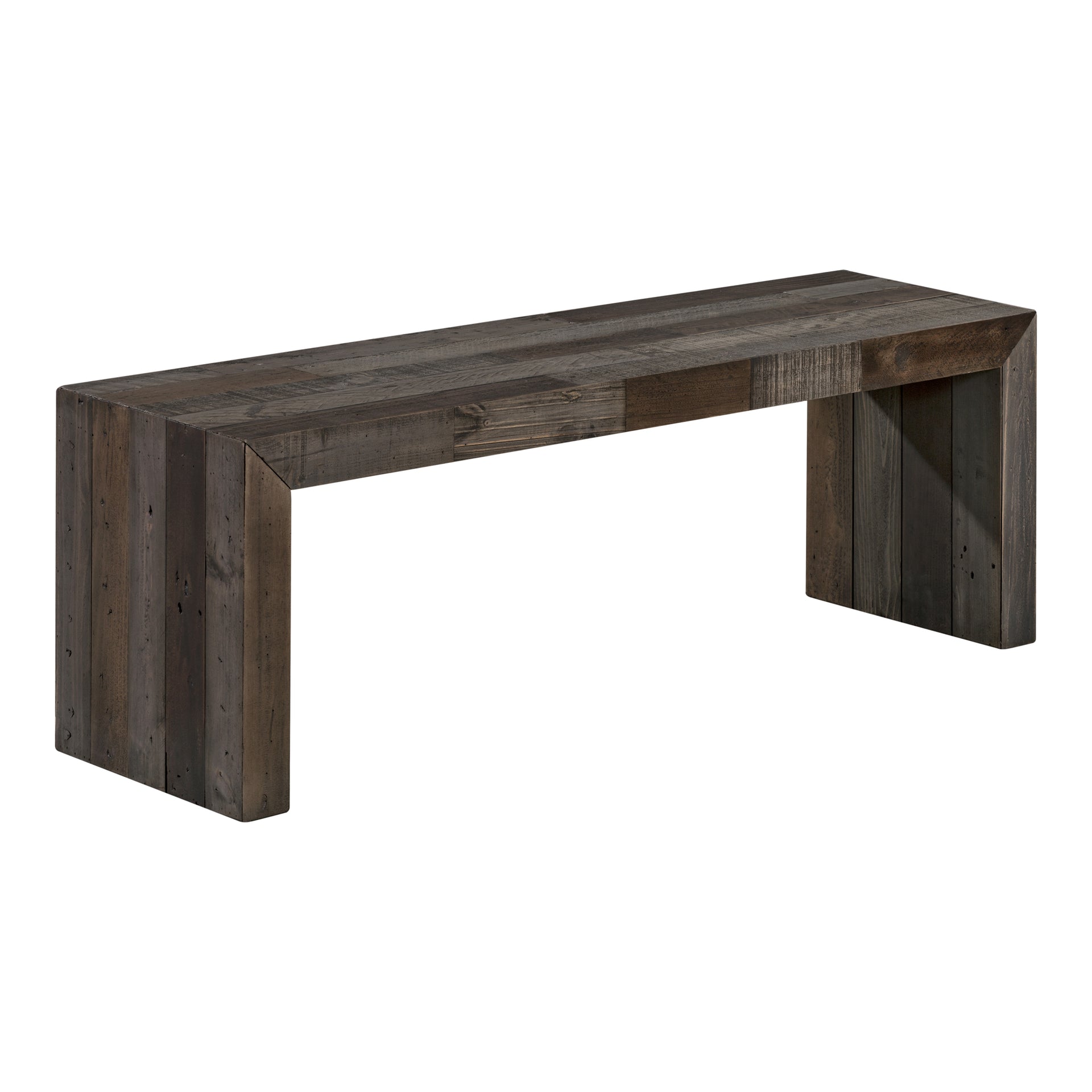 Yuri: Classic Grey Bench with Rustic Flair