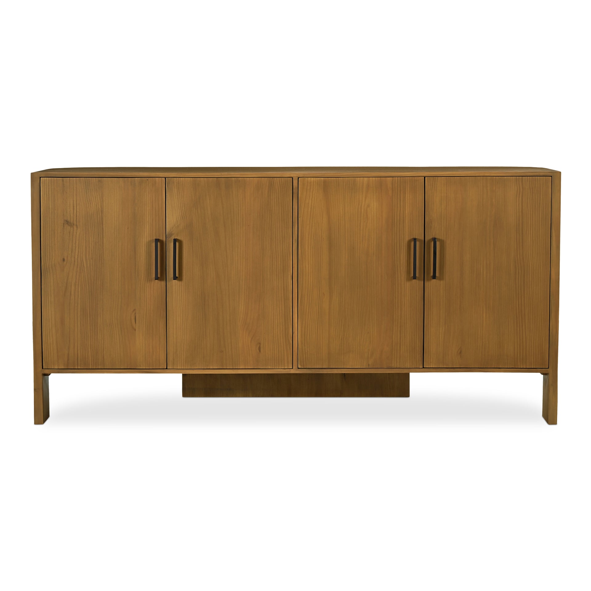 Malachai Sideboard, Solid Pine Wood, Three-Legged Curved Design, Soft-Close Drawers, Brown