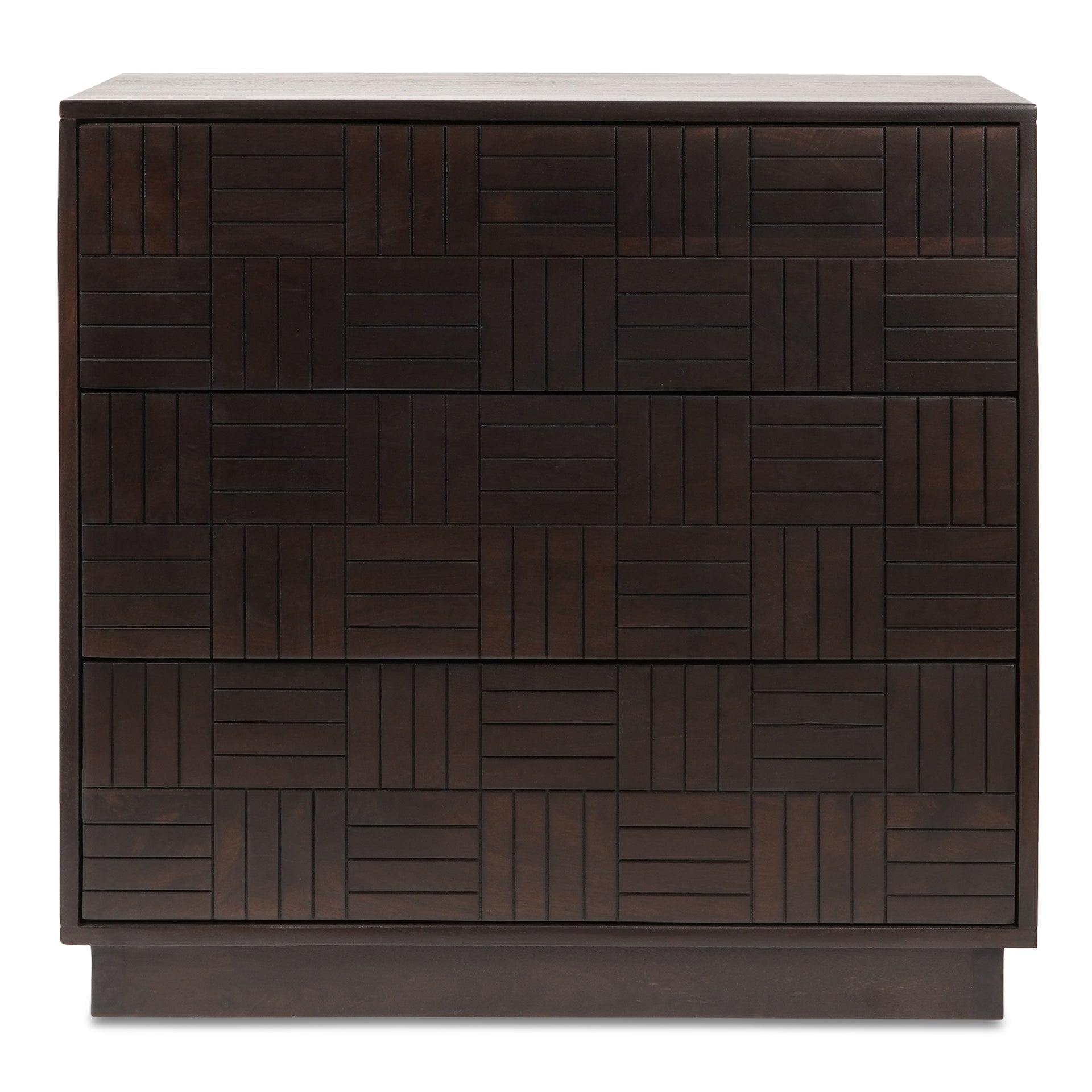 Frankie, Dresser, Solid Mango Wood, 3 Drawers, Dark Brown