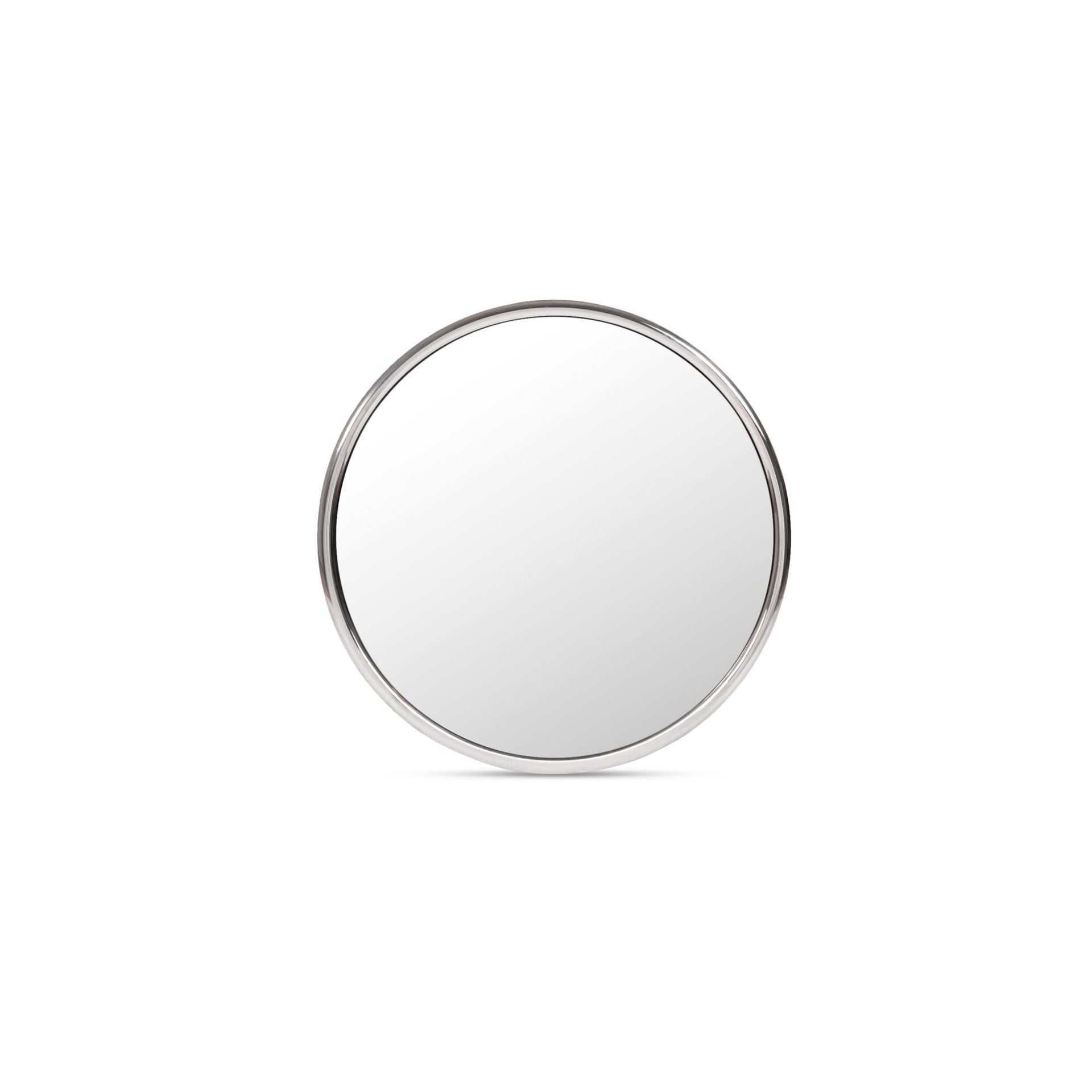 Tiernan Mirror, Round, Mild Steel Tubular Frame, Chrome Finish, Mirrored Glass, MDF Back Panel, Silver