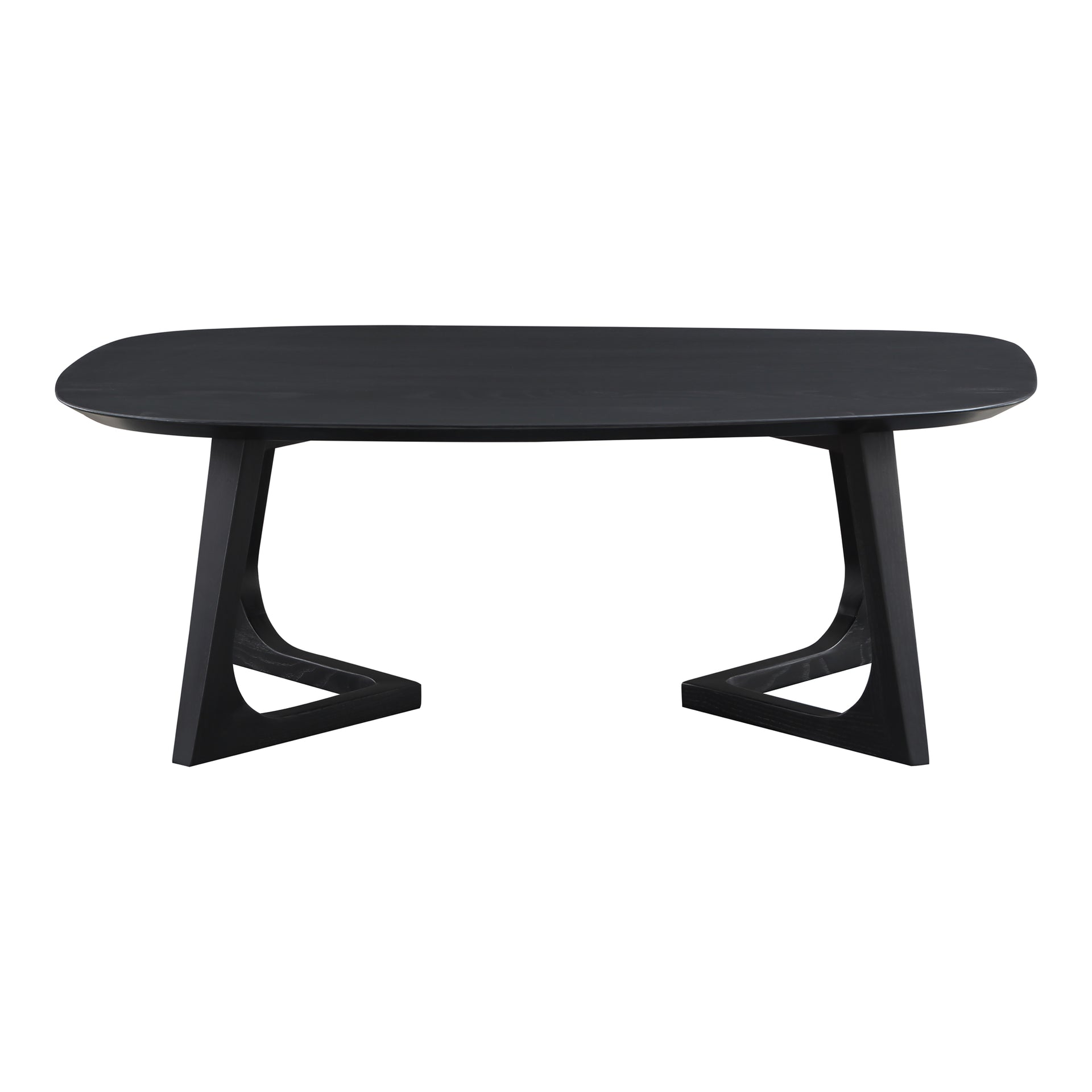 Carina, Coffee Table Sculptural Base Solid Ash, Black