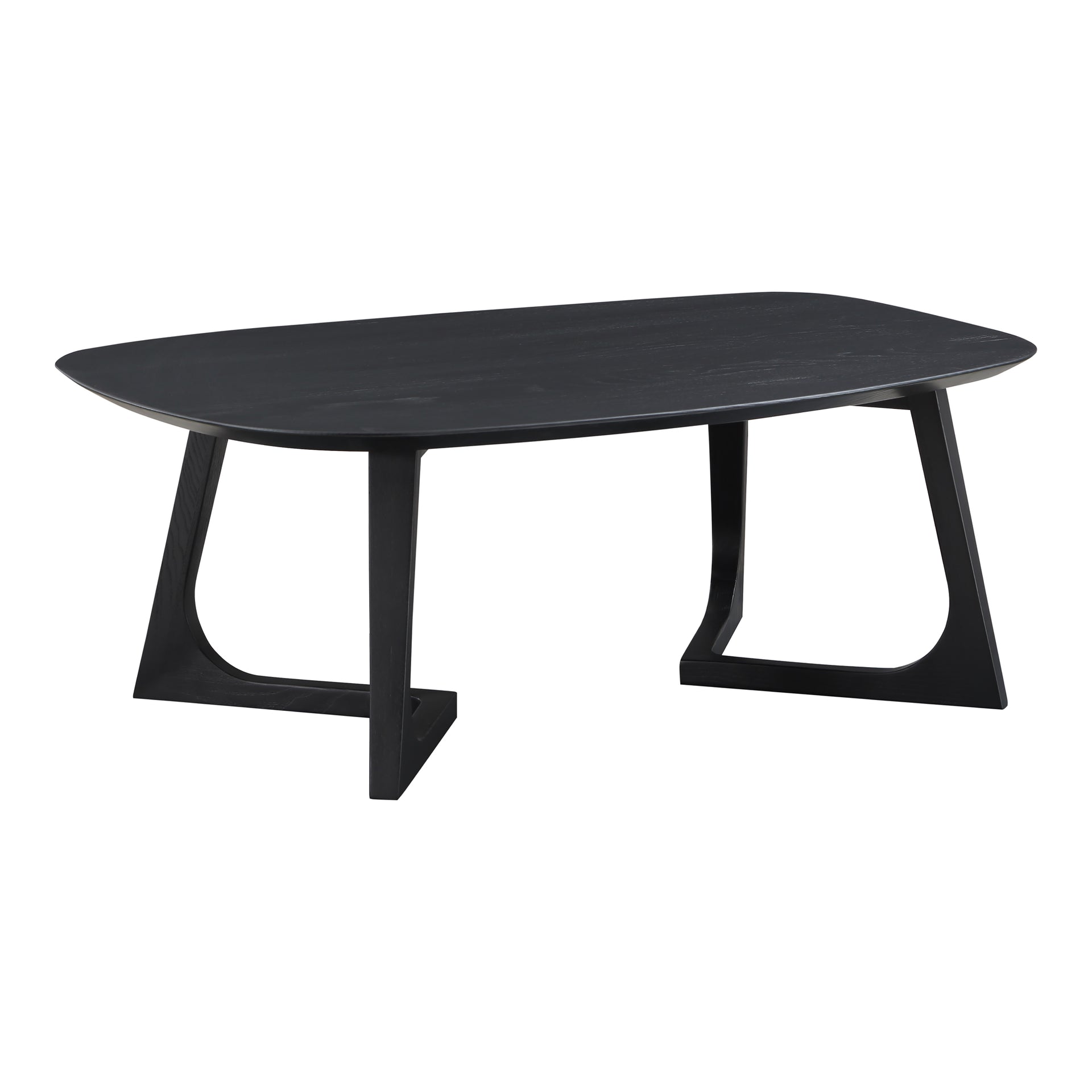 Carina, Coffee Table Sculptural Base Solid Ash, Black