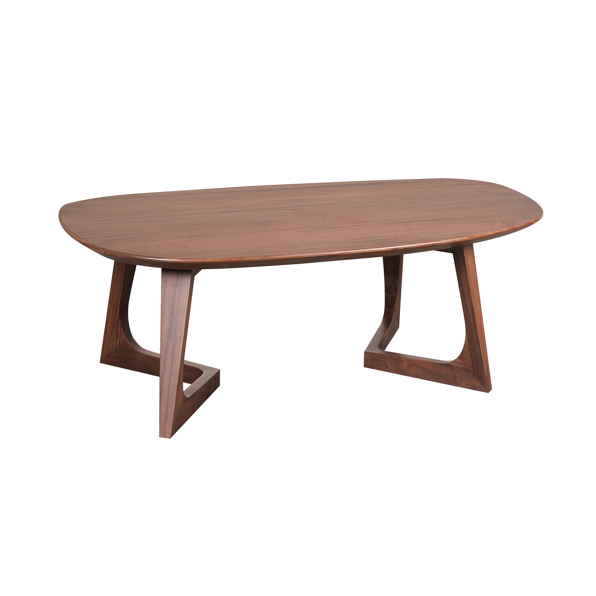 Carina, Coffee Table Sculptural Base Solid Walnut, Brown