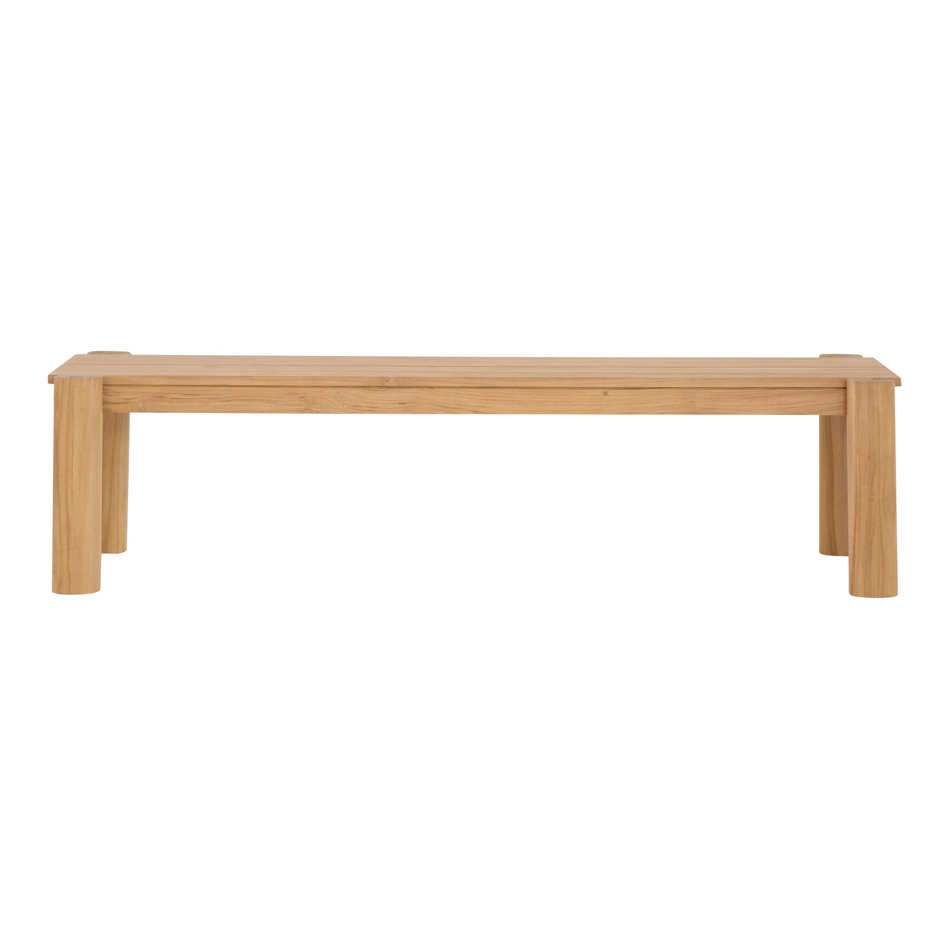 Colton Bench, Solid Teak Construction, Indoor/Outdoor Use, Seats 3, Natural Finish