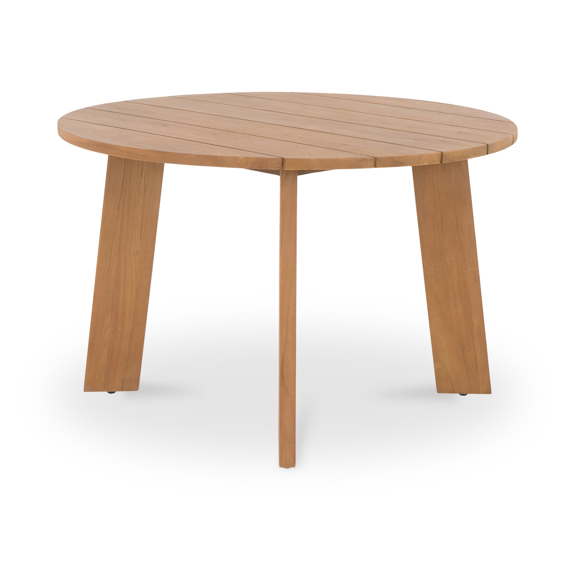 Anea Outdoor Dining Table, Solid Teak, Natural Finish, Round, Seats 4