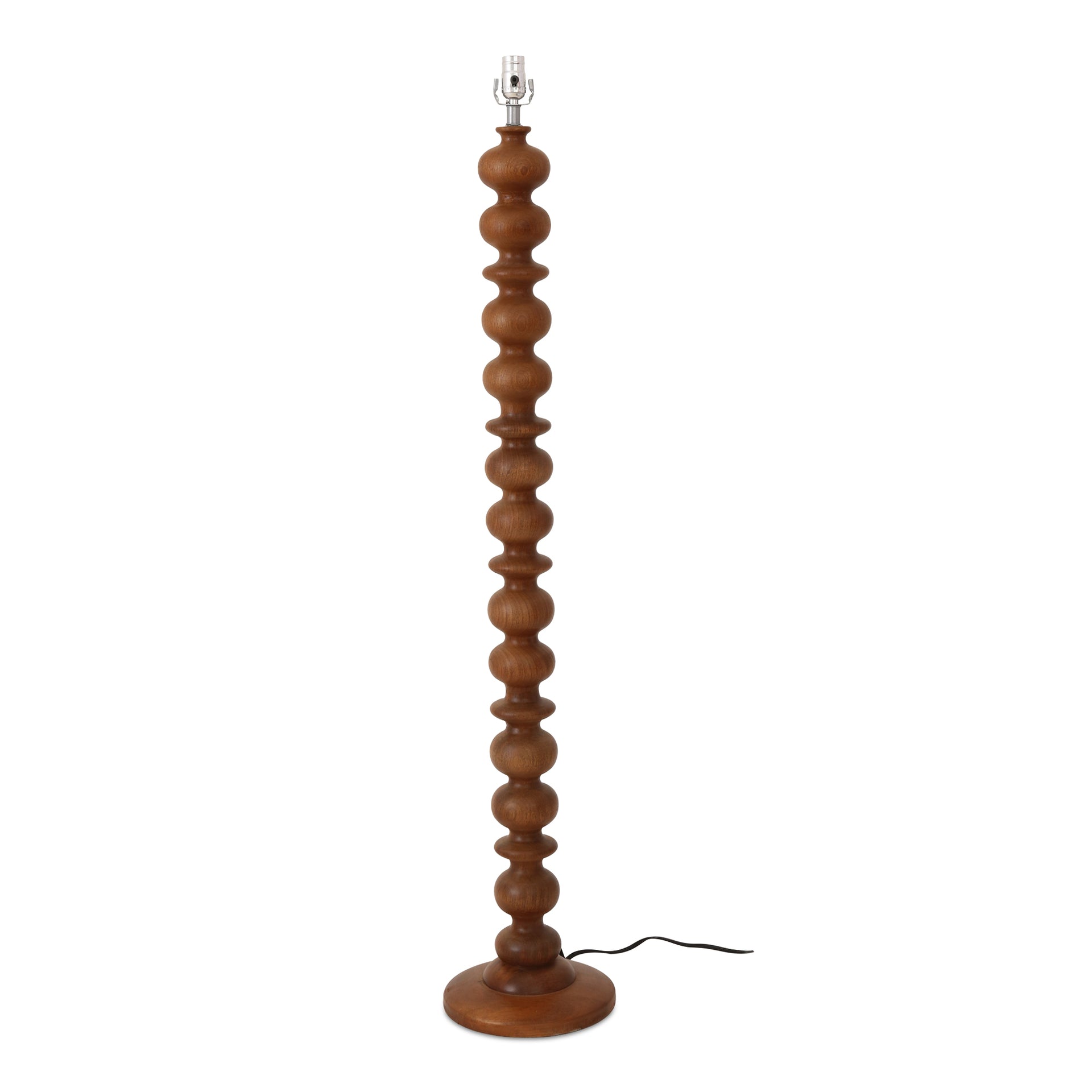 Stefani, Floor Lamp, Rustic Mango Wood Base with Textured Cotton Shade, Honey Brown