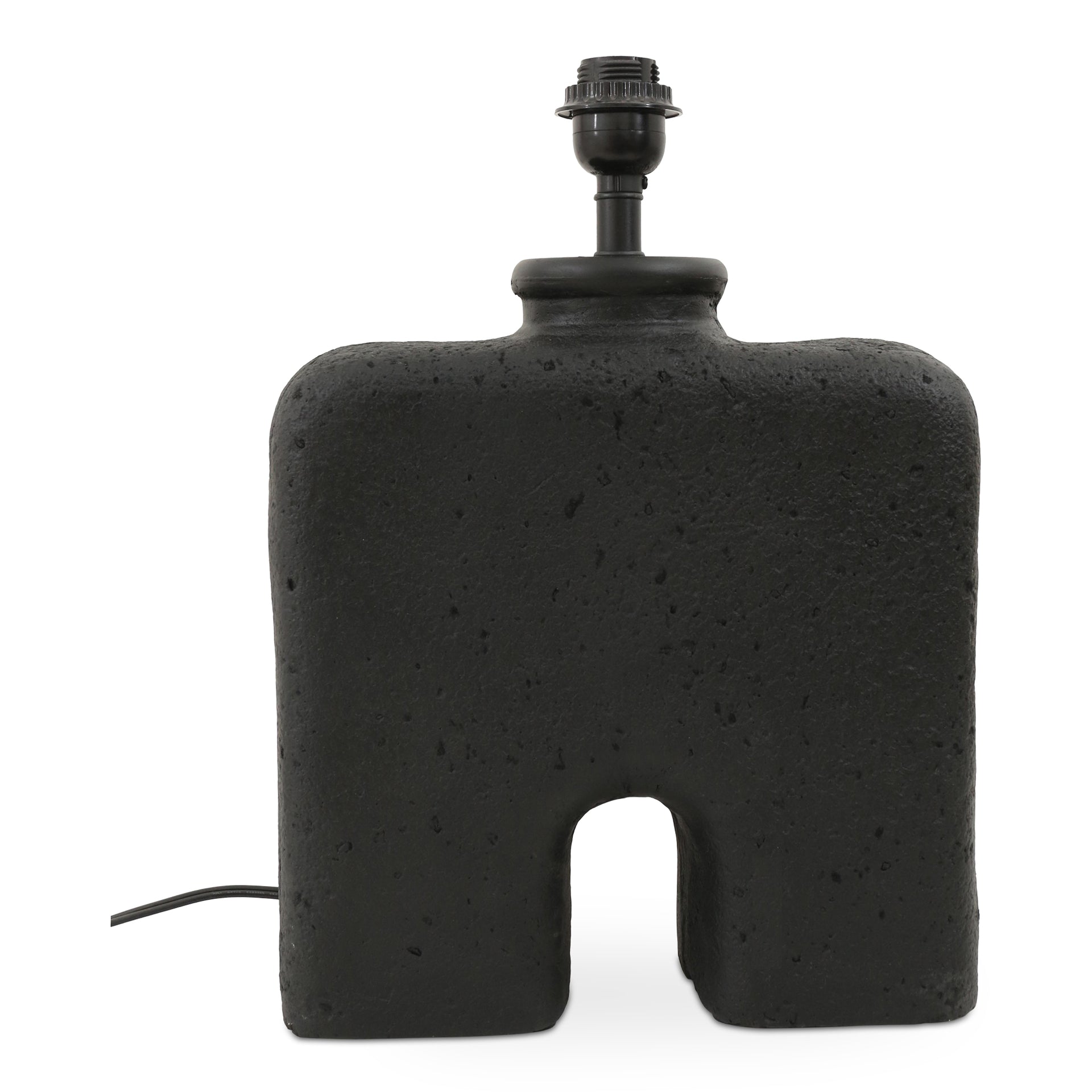 Greta, Table Lamp EcoMix and Mango Wood with Shade, Black