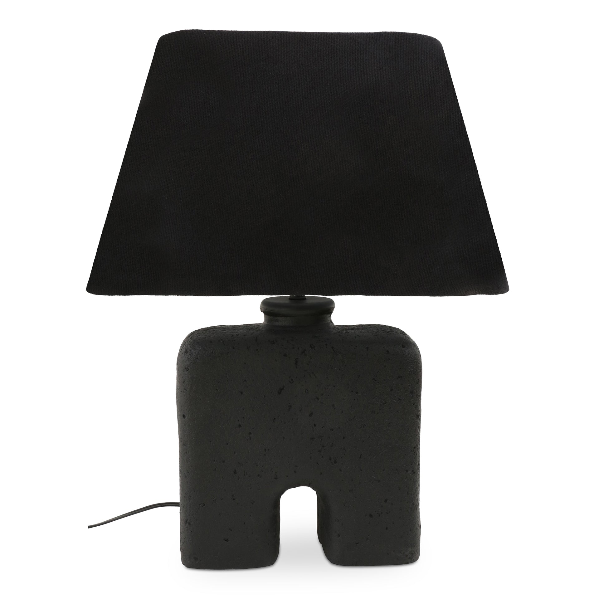 Greta, Table Lamp EcoMix and Mango Wood with Shade, Black