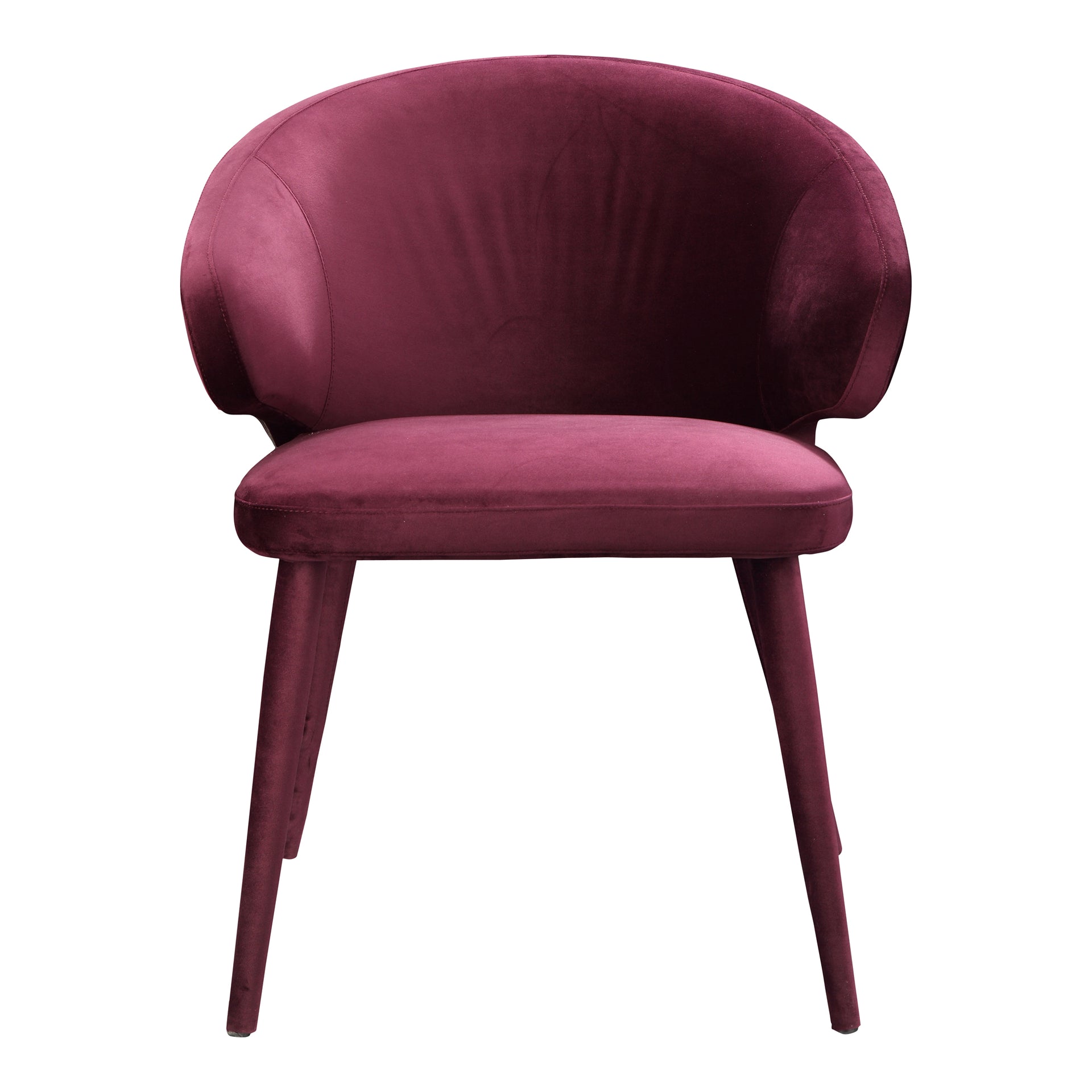 Jennaya, Dining Chair with Velvety Upholstery, Purple