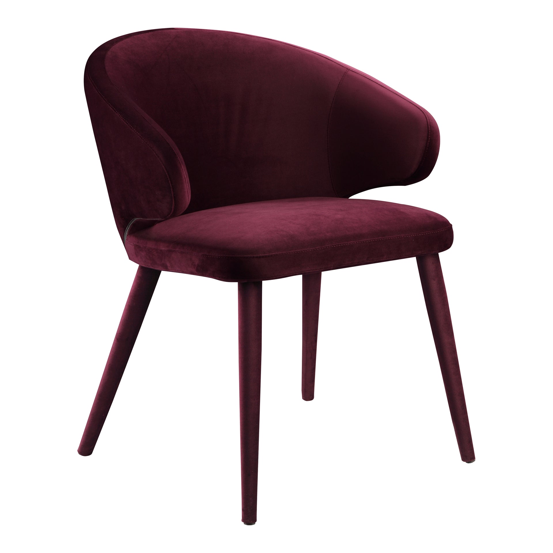 Jennaya, Dining Chair with Velvety Upholstery, Purple