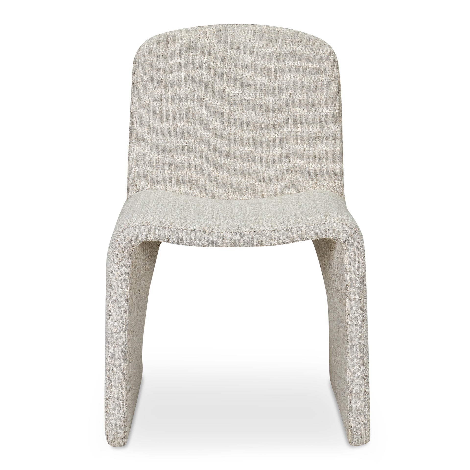 Gideon Dining Chair, Iron Frame with Soft Foam Cushion and Heather Beige Upholstery