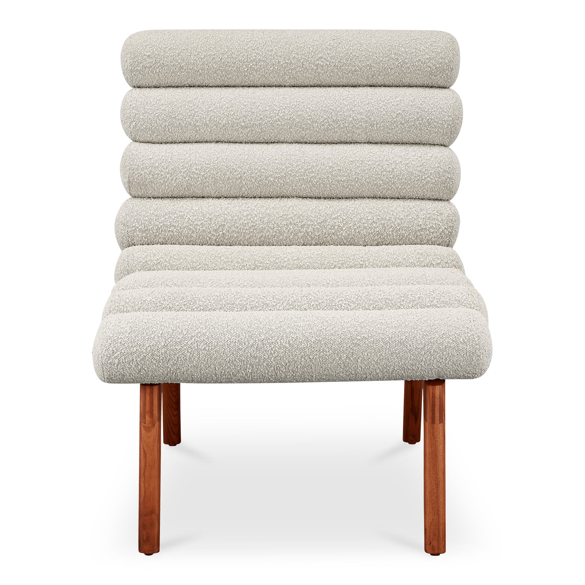 Ashby Accent Chair, Performance Fabric Upholstery, Solid Ash Wood Legs Off White