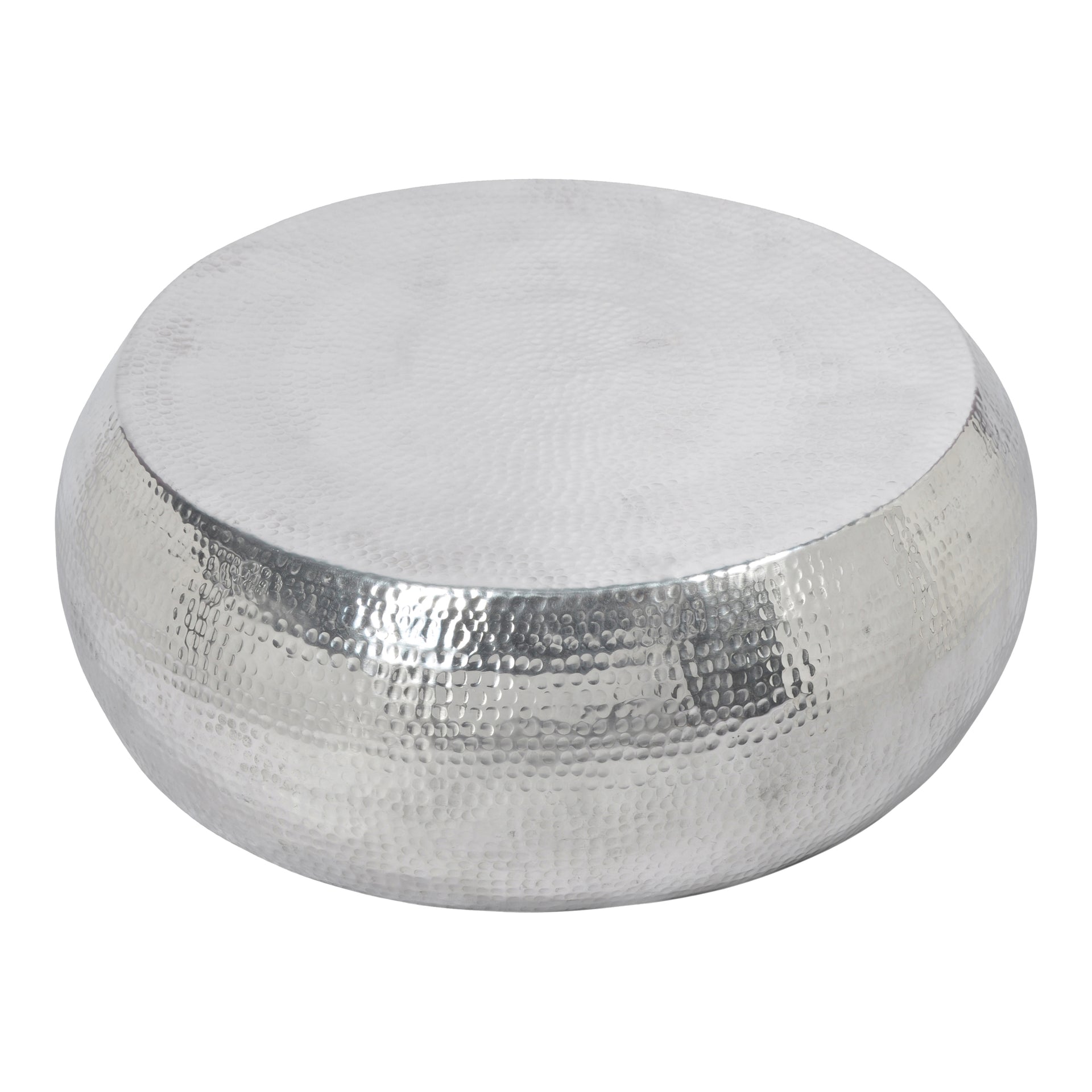Mehta - Circular Aluminum Design Coffee Table, Silver