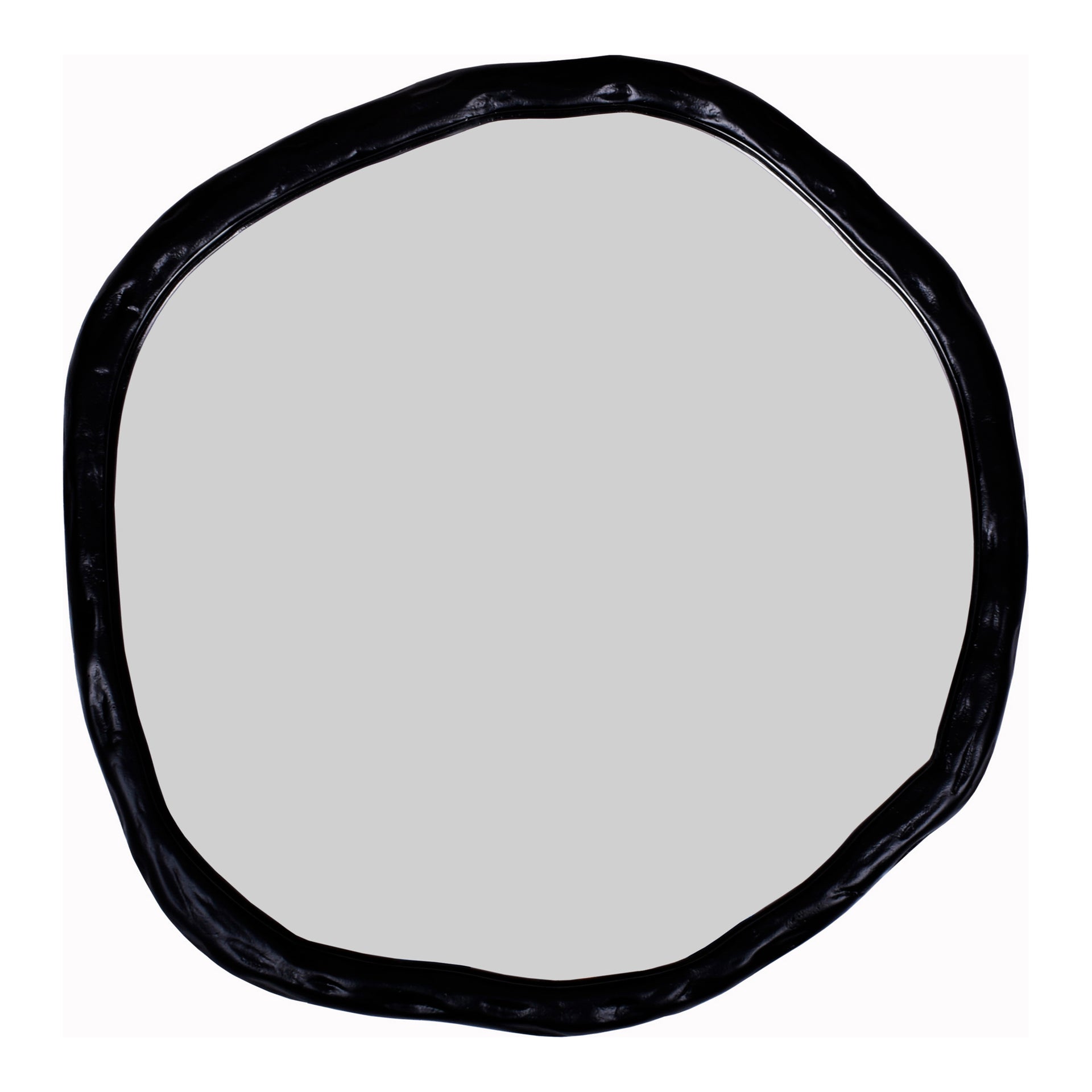 Calantha Modern Asymmetrical Small Black Wall Mirror