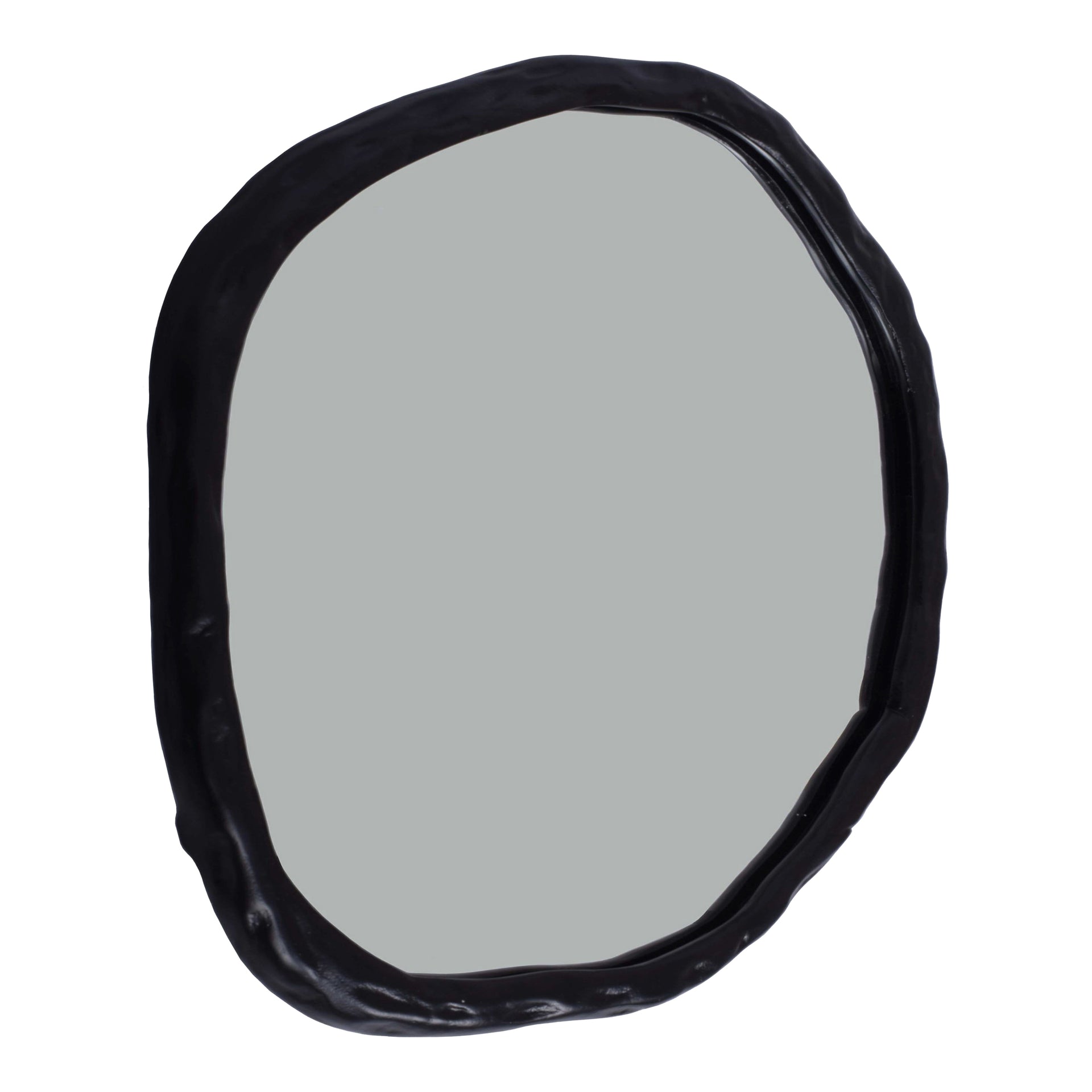 Calantha Modern Asymmetrical Small Black Wall Mirror