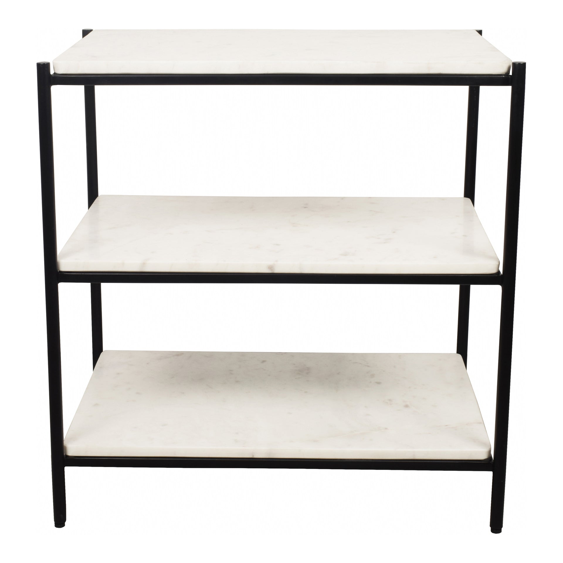 Thomas Elemental Marble and Iron Nightstand
