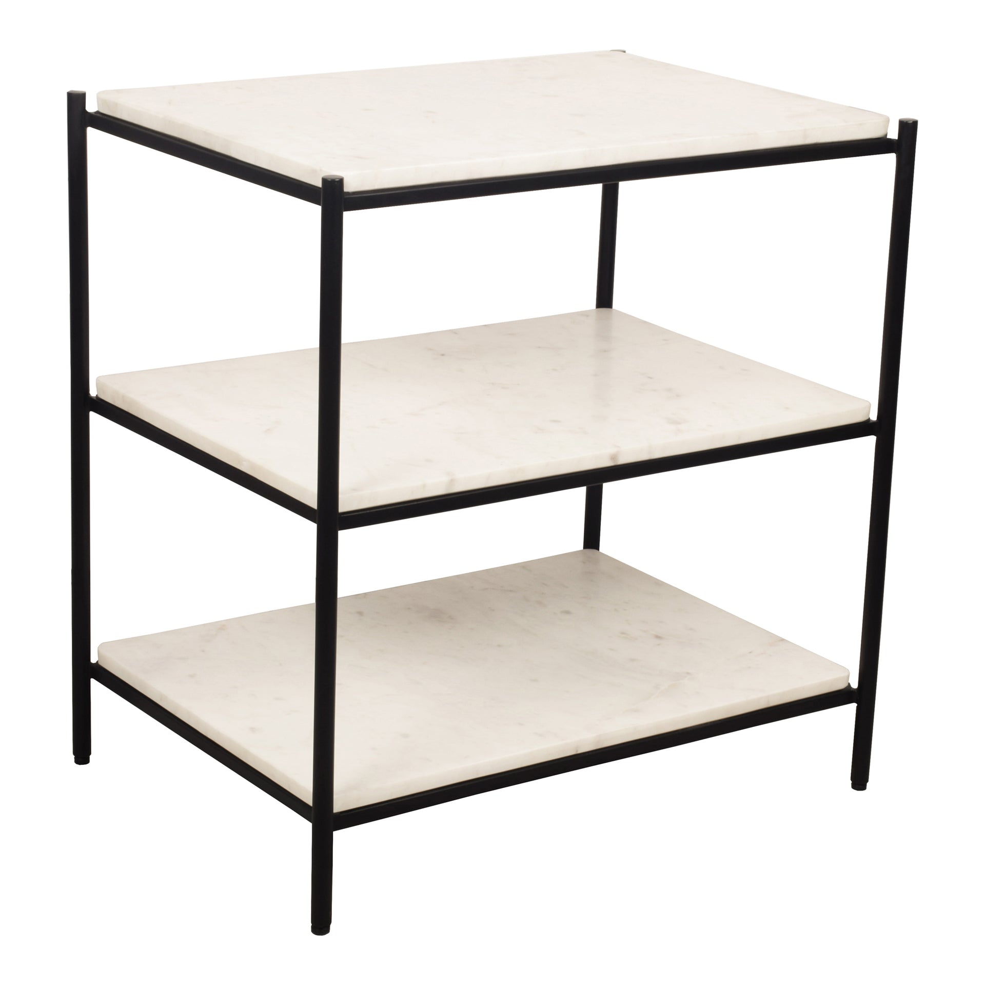 Thomas Elemental Marble and Iron Nightstand