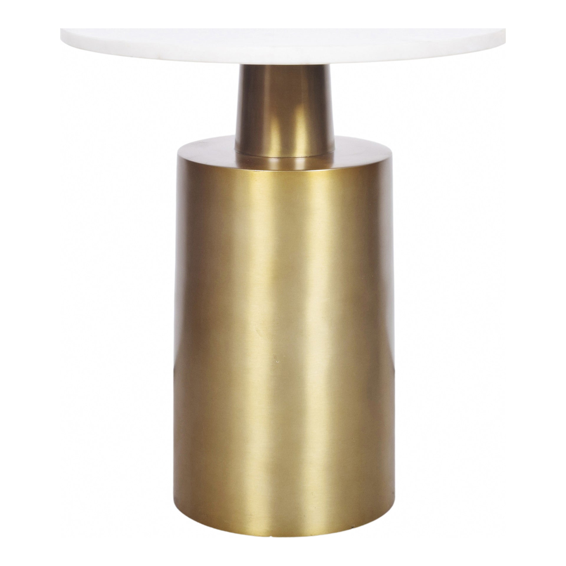 Lyris Luxe Marble-Top Gold Accent Table