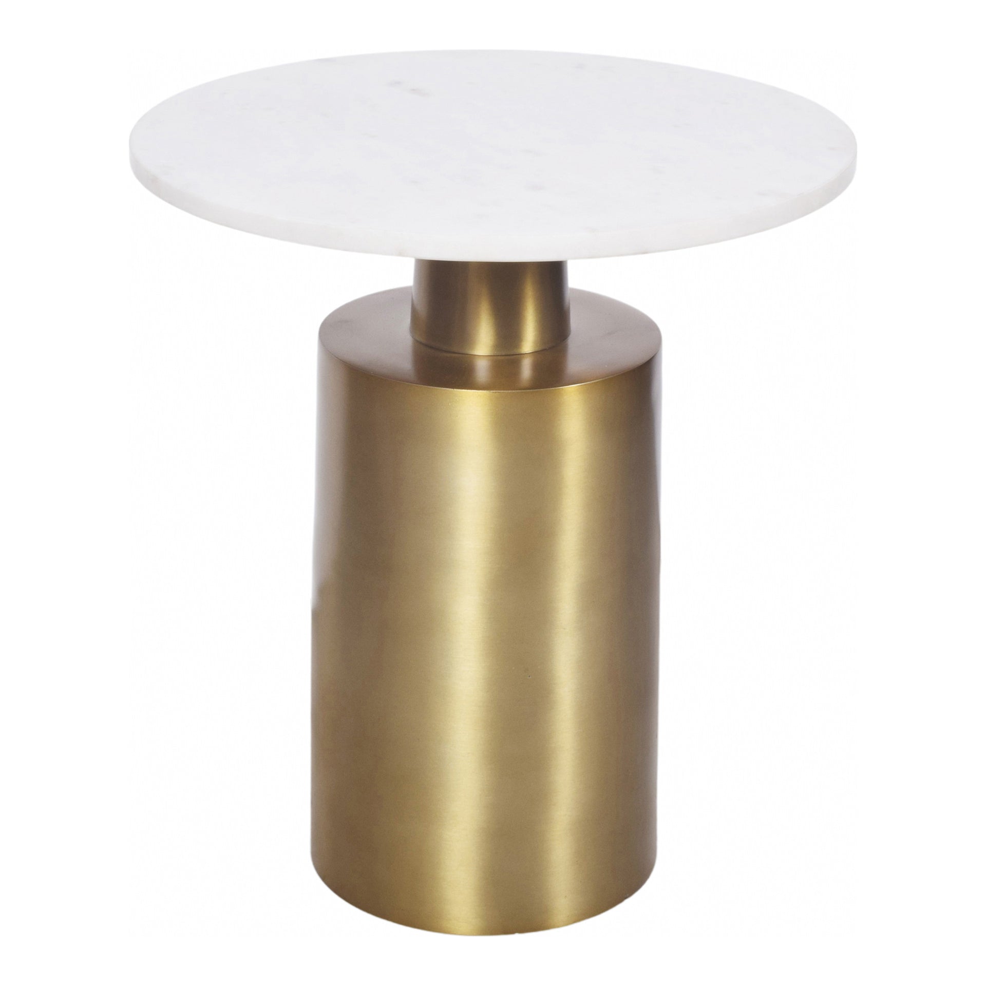 Lyris Luxe Marble-Top Gold Accent Table