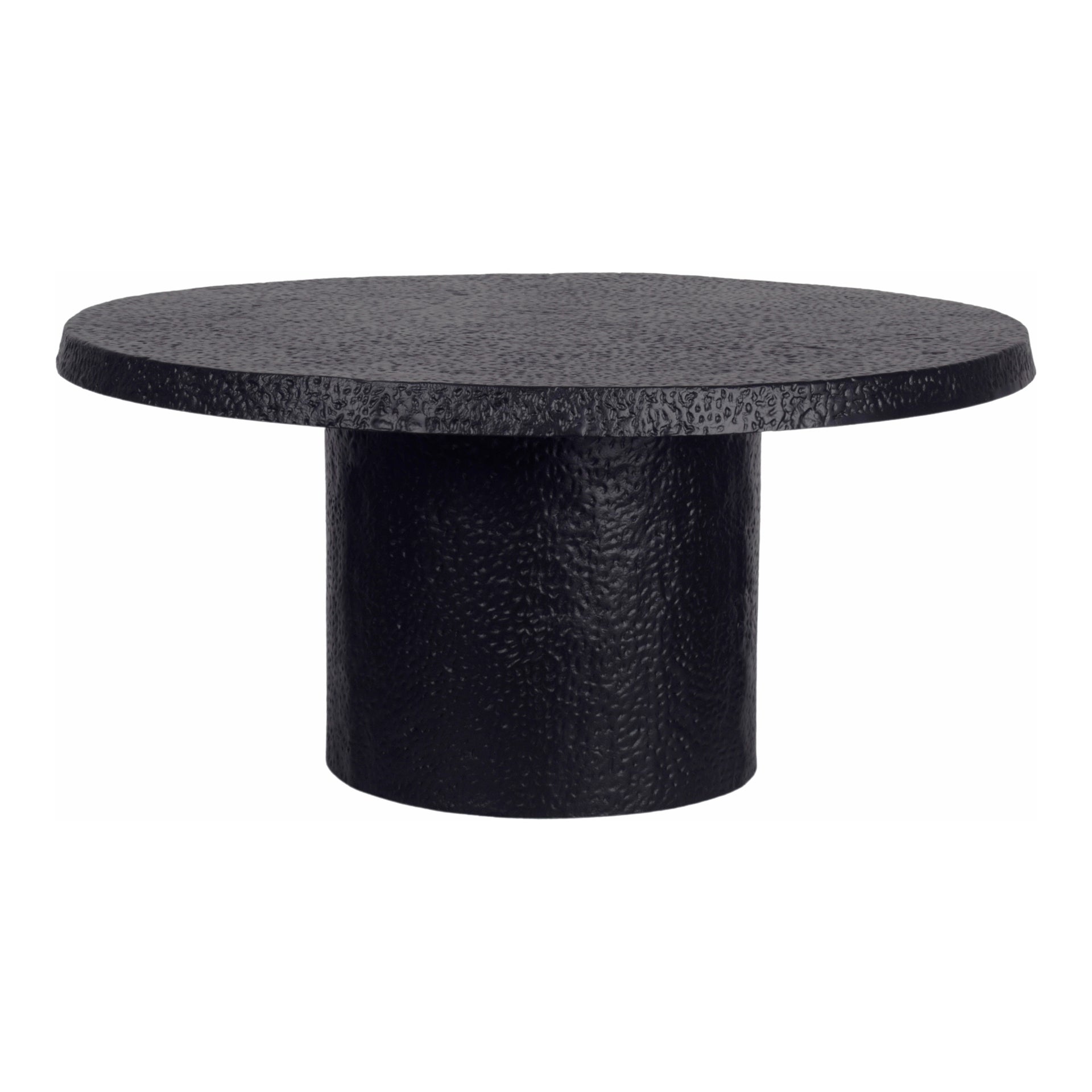 Peyton Collection, Round Coffee Table, Aluminum with Black Finish, Black