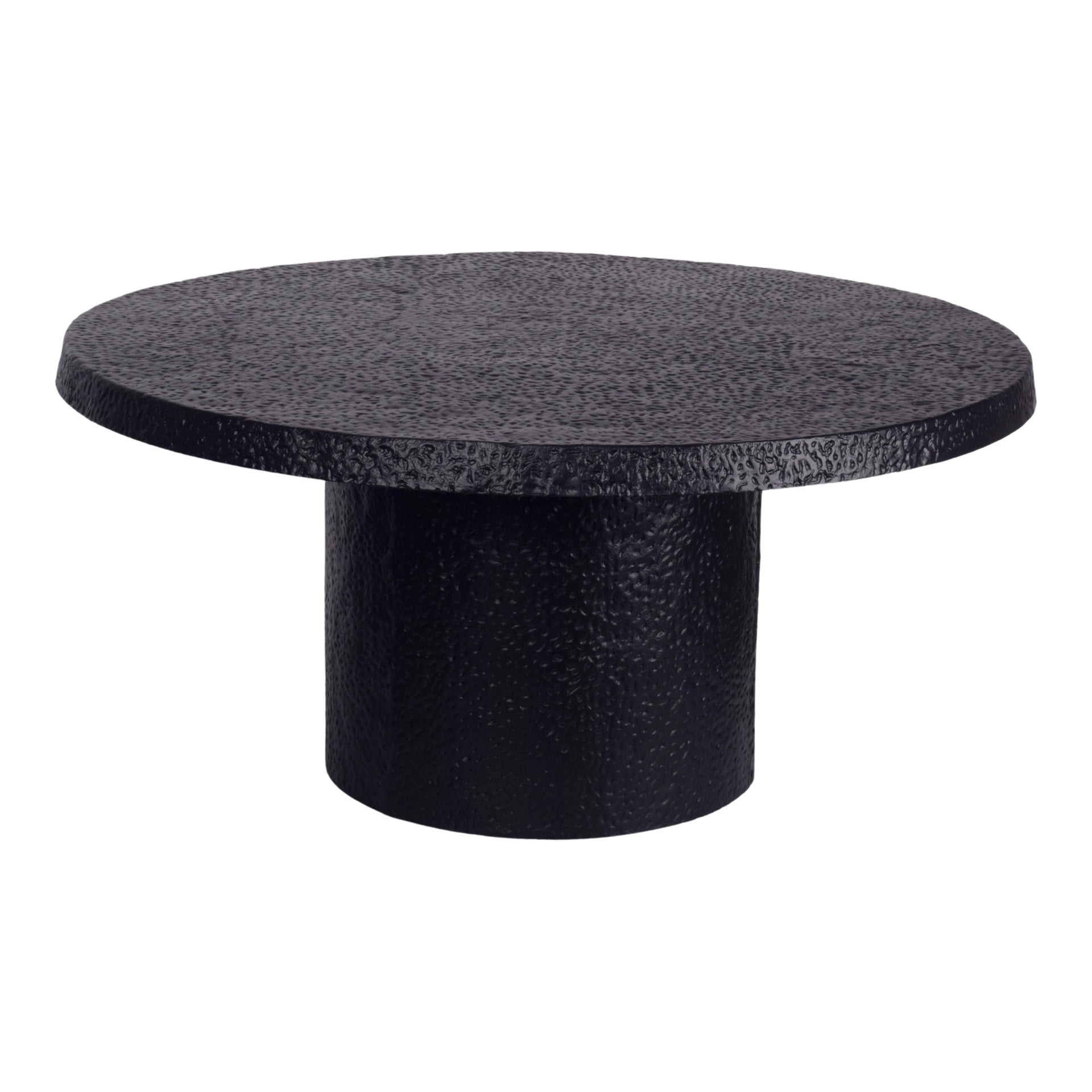 Peyton Collection, Round Coffee Table, Aluminum with Black Finish, Black