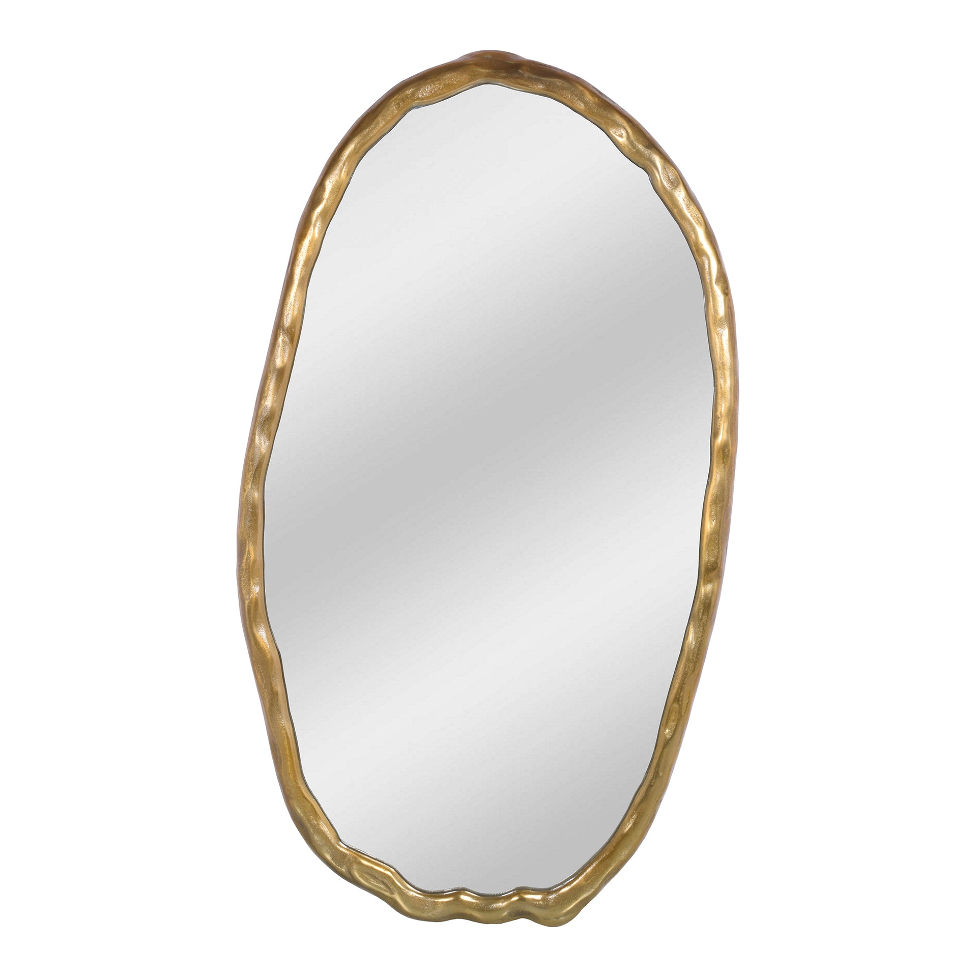 Elegant Calantha Oval Wall Mirror - Gold