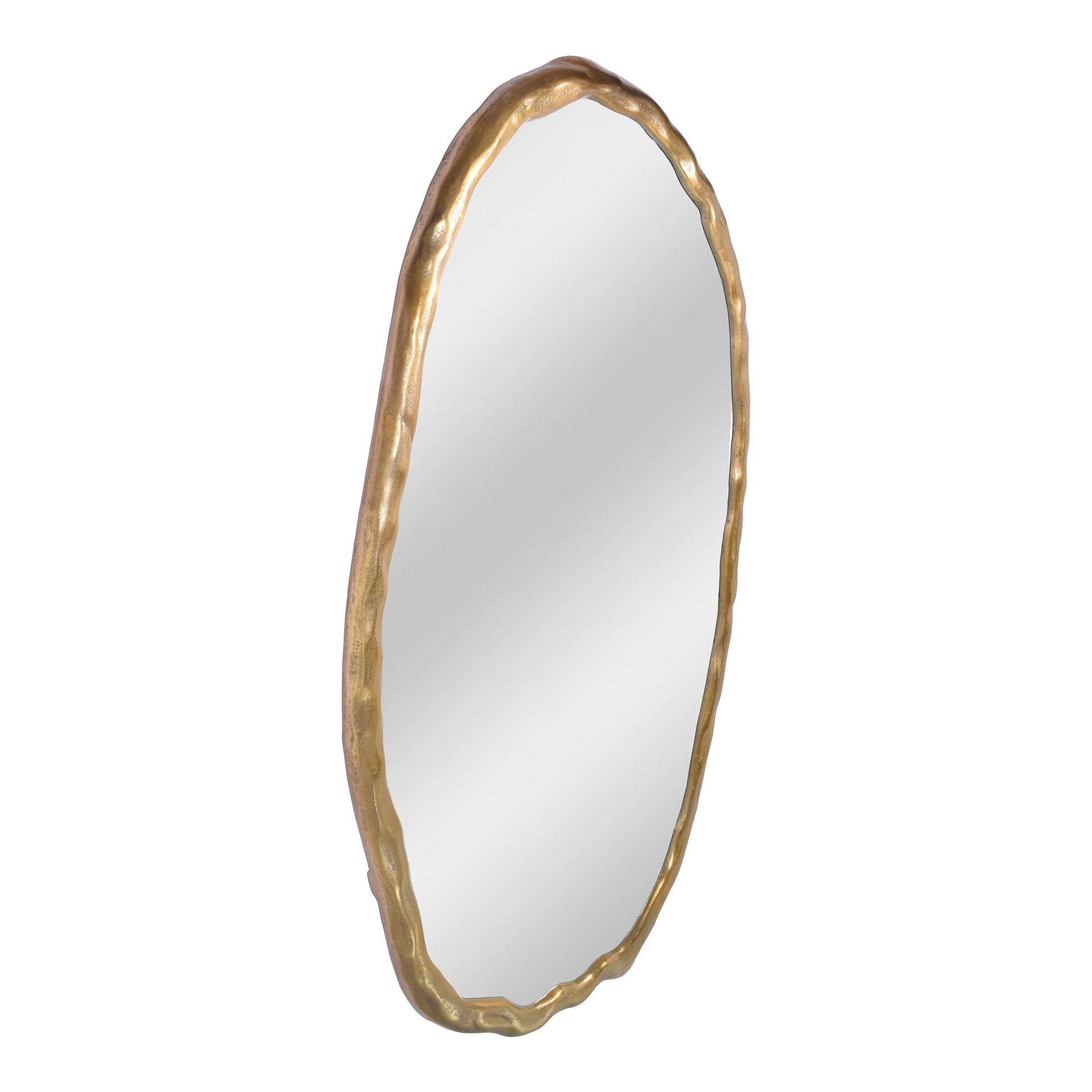 Elegant Calantha Oval Wall Mirror - Gold