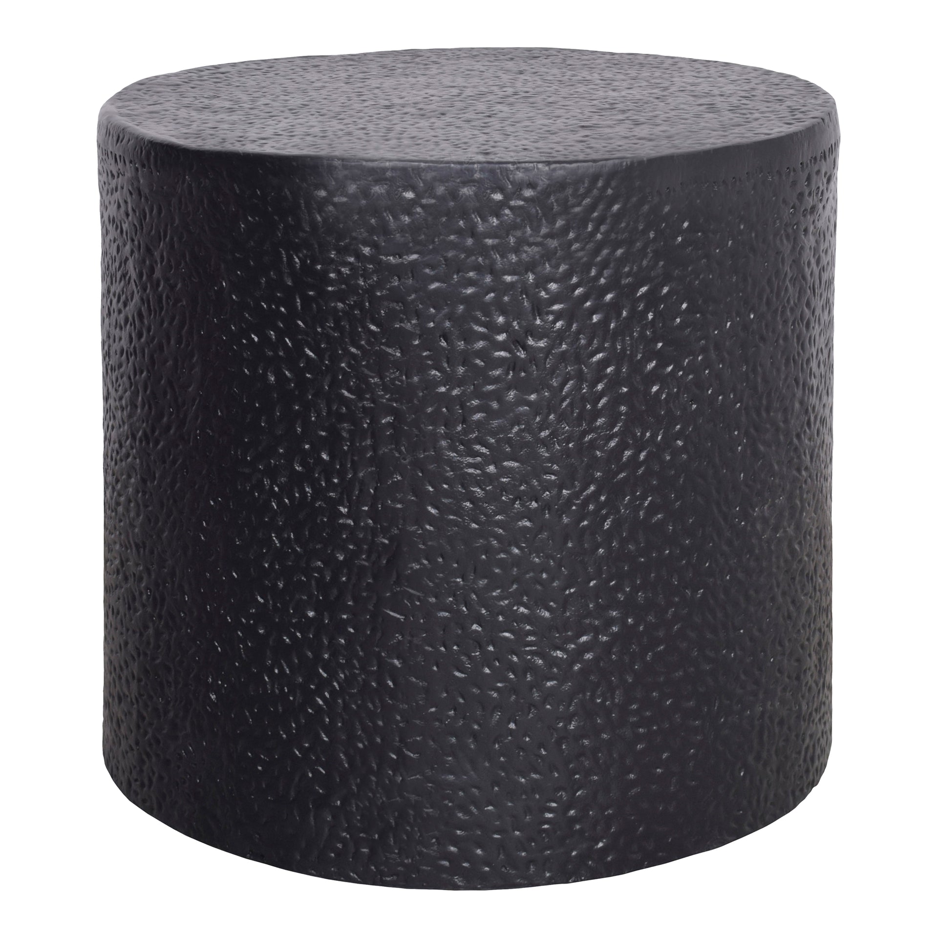 Peyton Industrial Aluminum Side Table, Black
