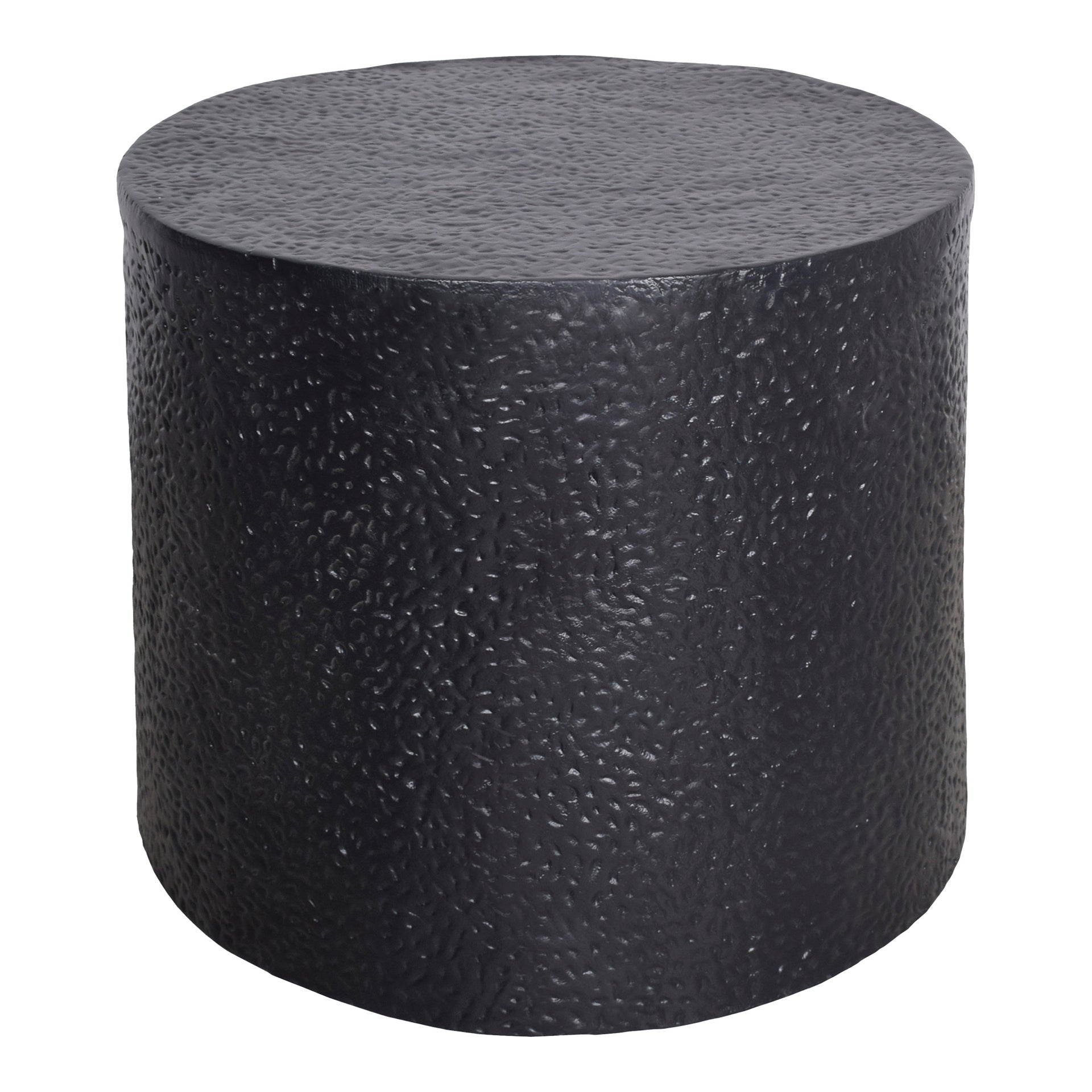 Peyton Industrial Aluminum Side Table, Black